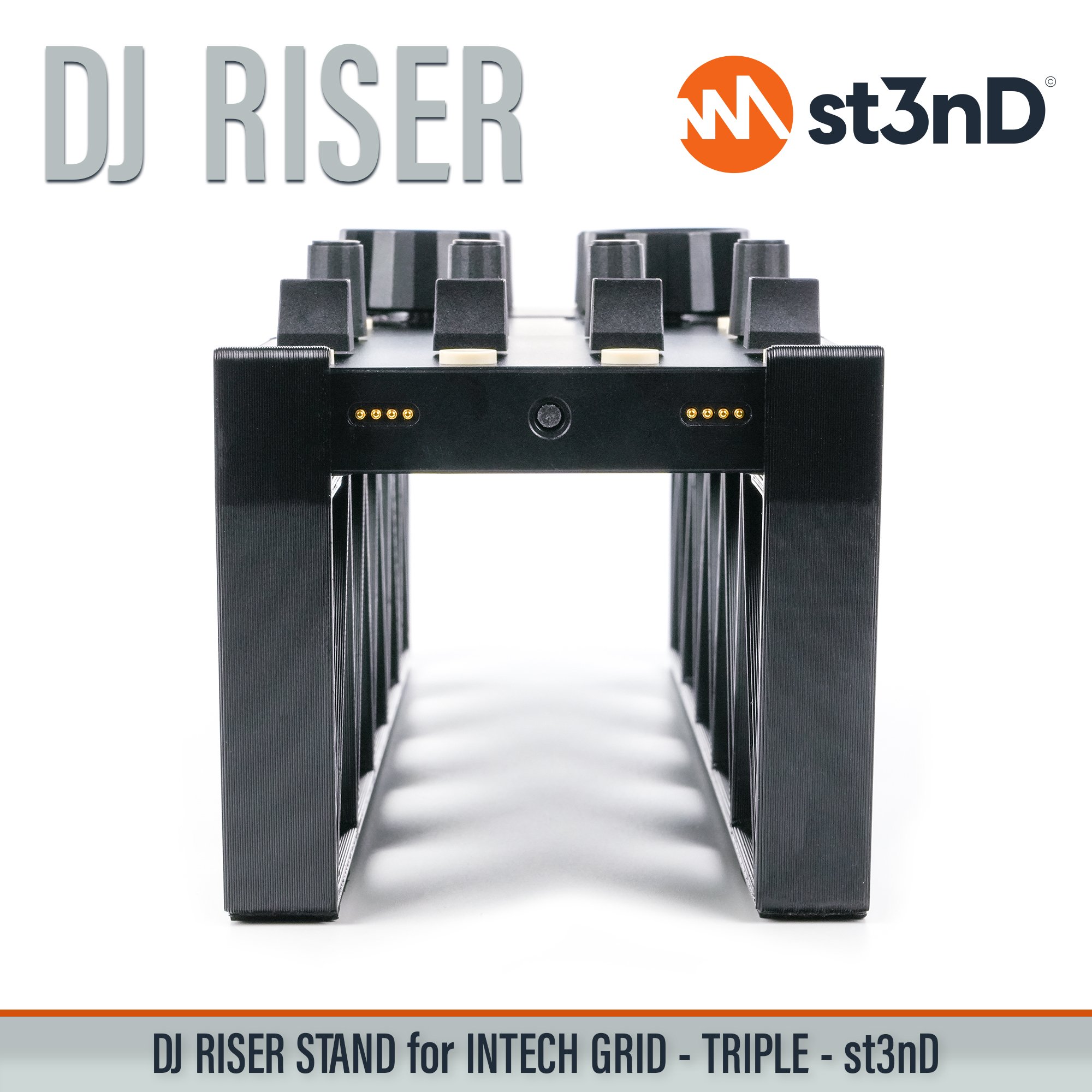 BU18 dj equipment EF44 EN16 INTECH GRID INTECH STUDIO GRID midi controller PBF4 PO16 portable st3nD stable stand strong sturdy synth accessory TEK2 tilted VSN1