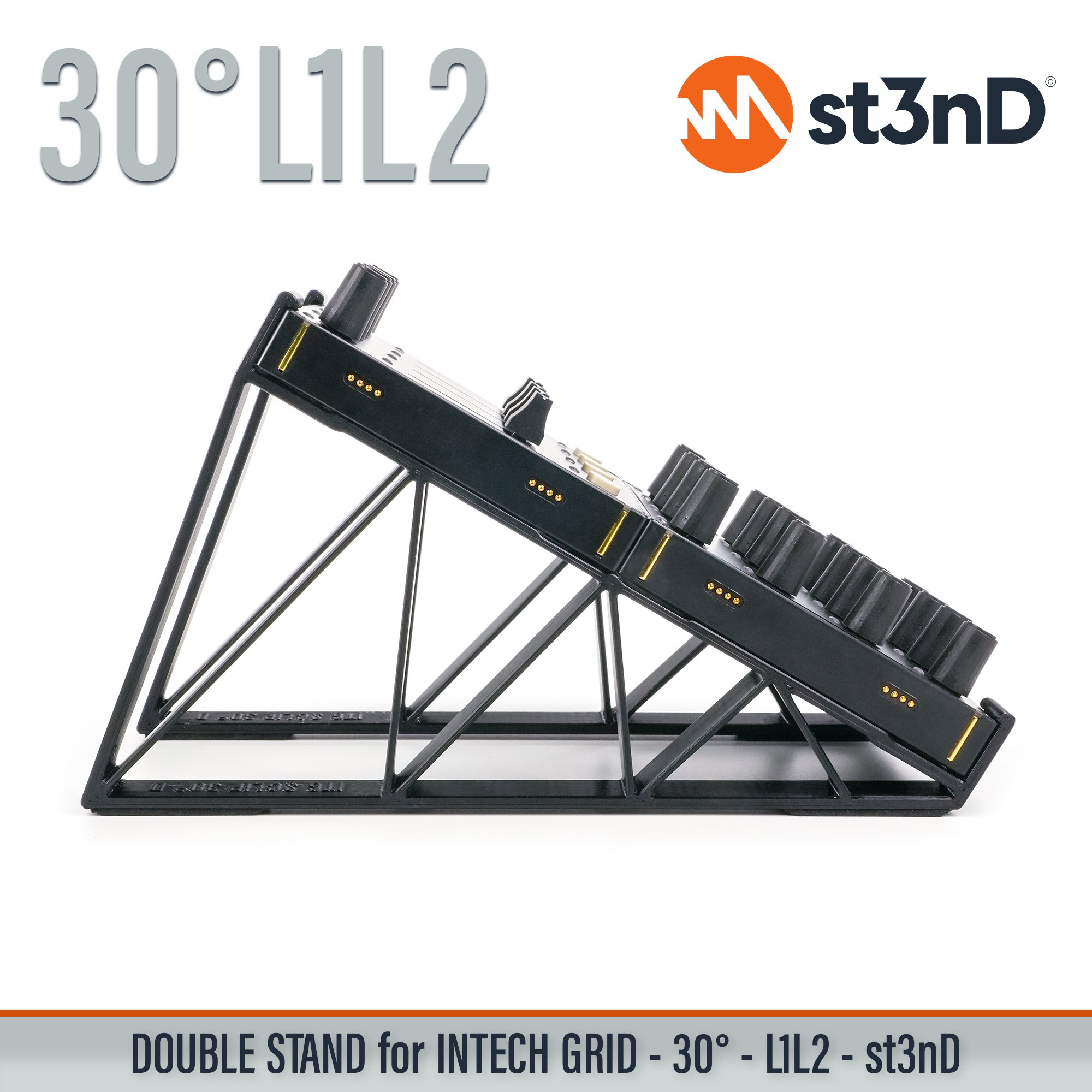 BU18 EF44 EN16 INTECH GRID INTECH STUDIO GRID midi controller PBF4 PO16 portable st3nD stable stand strong sturdy synth accessory TEK2 tilted VSN1