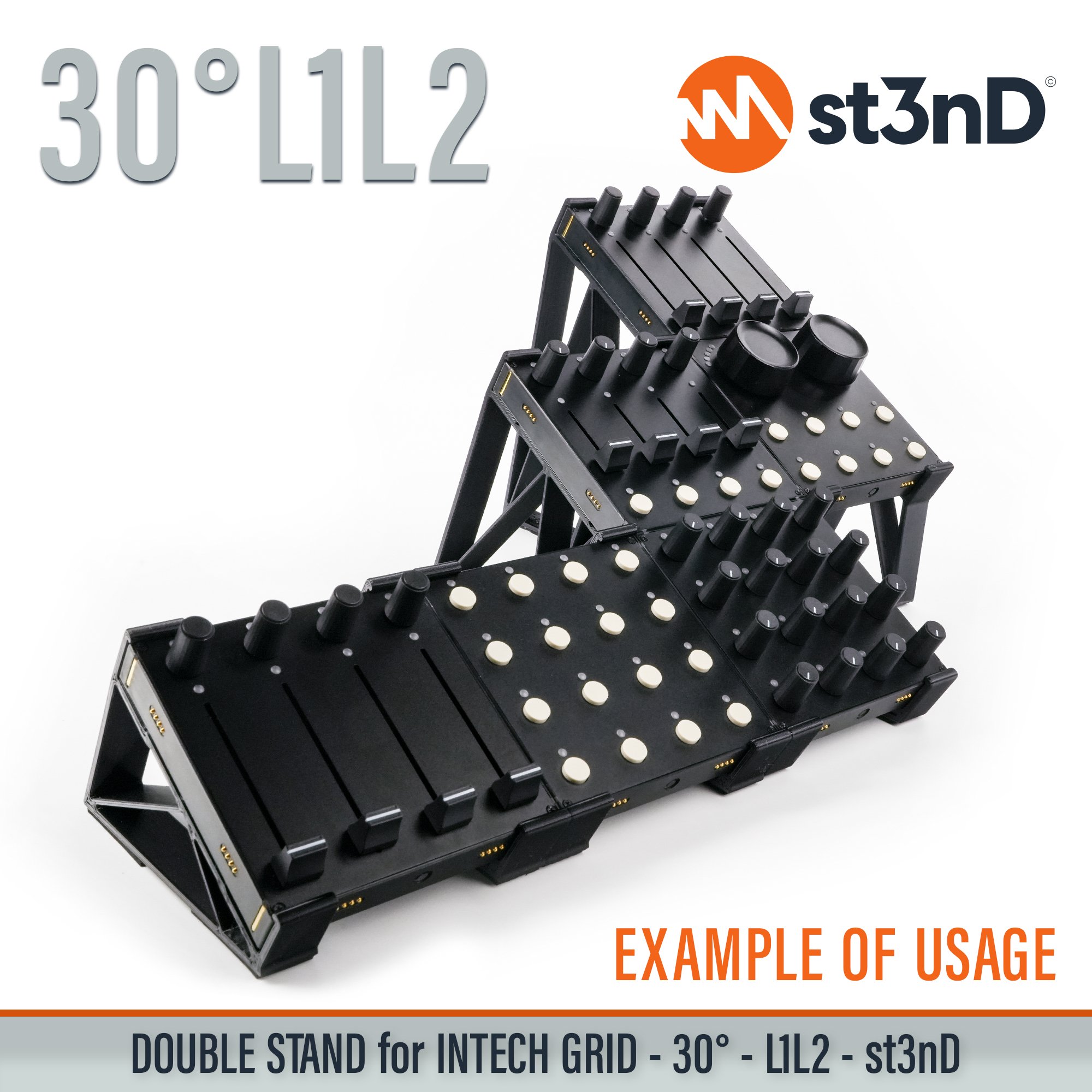 BU18 EF44 EN16 INTECH GRID INTECH STUDIO GRID midi controller PBF4 PO16 portable st3nD stable stand strong sturdy synth accessory TEK2 tilted VSN1