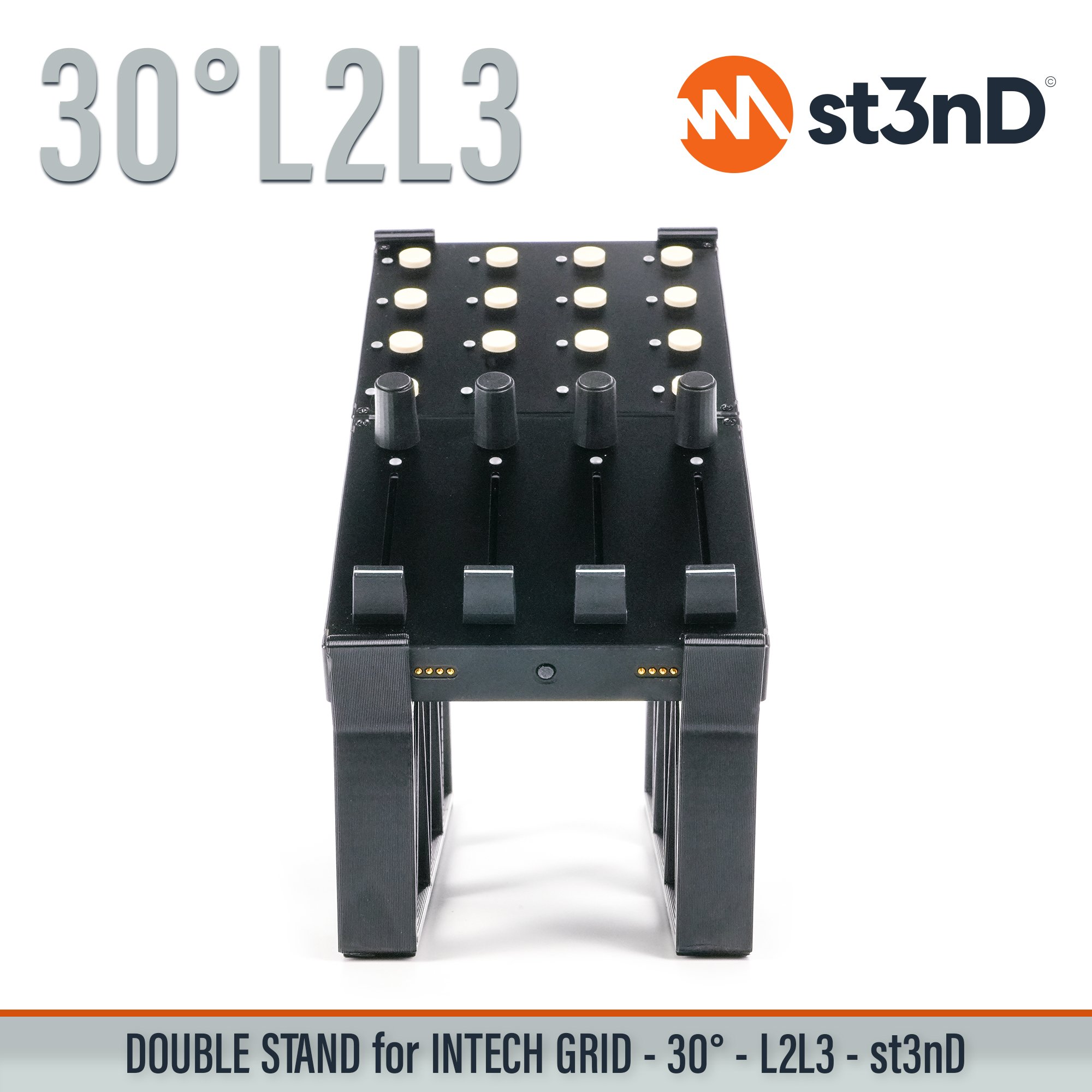 BU18 EF44 EN16 INTECH GRID INTECH STUDIO GRID midi controller PBF4 PO16 portable st3nD stable stand strong sturdy synth accessory TEK2 tilted VSN1