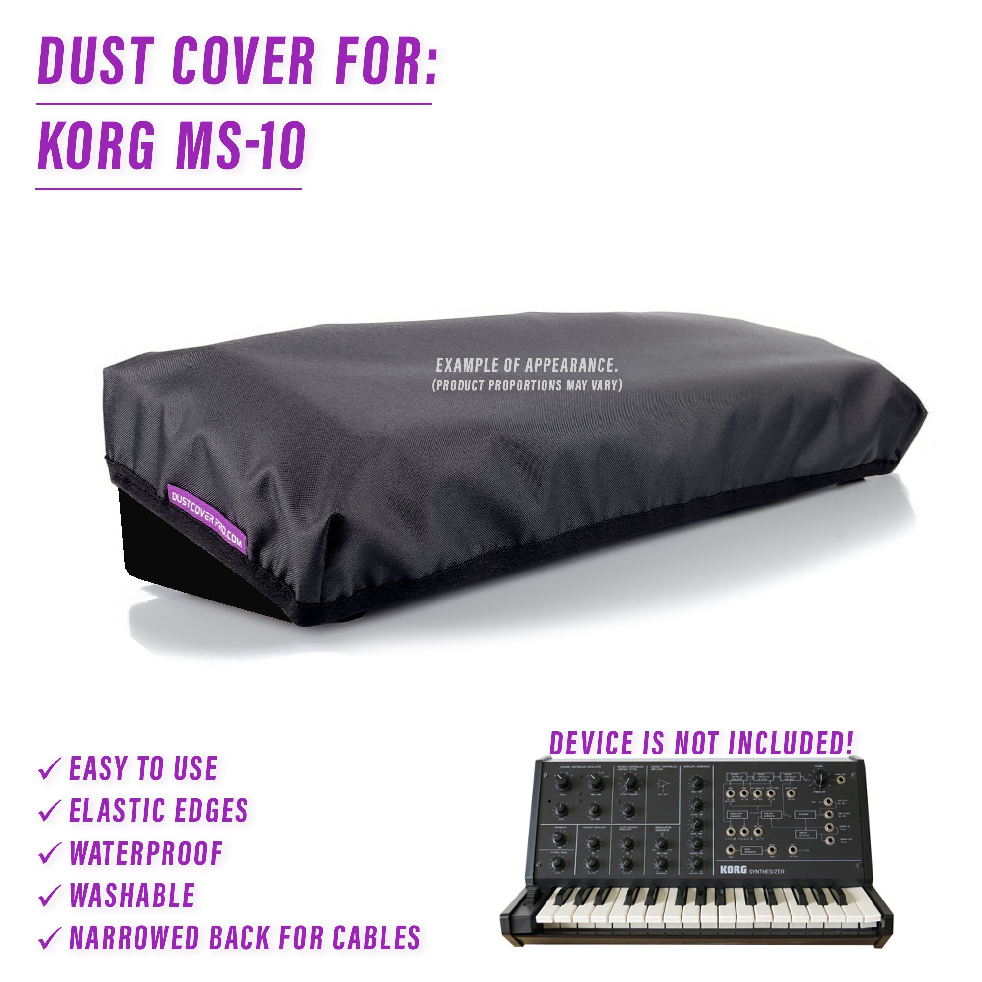 dust cover dustcover dustcoverpro elastic korg KORG MS-10 MS-10 synth synth protection water resistant waterproof