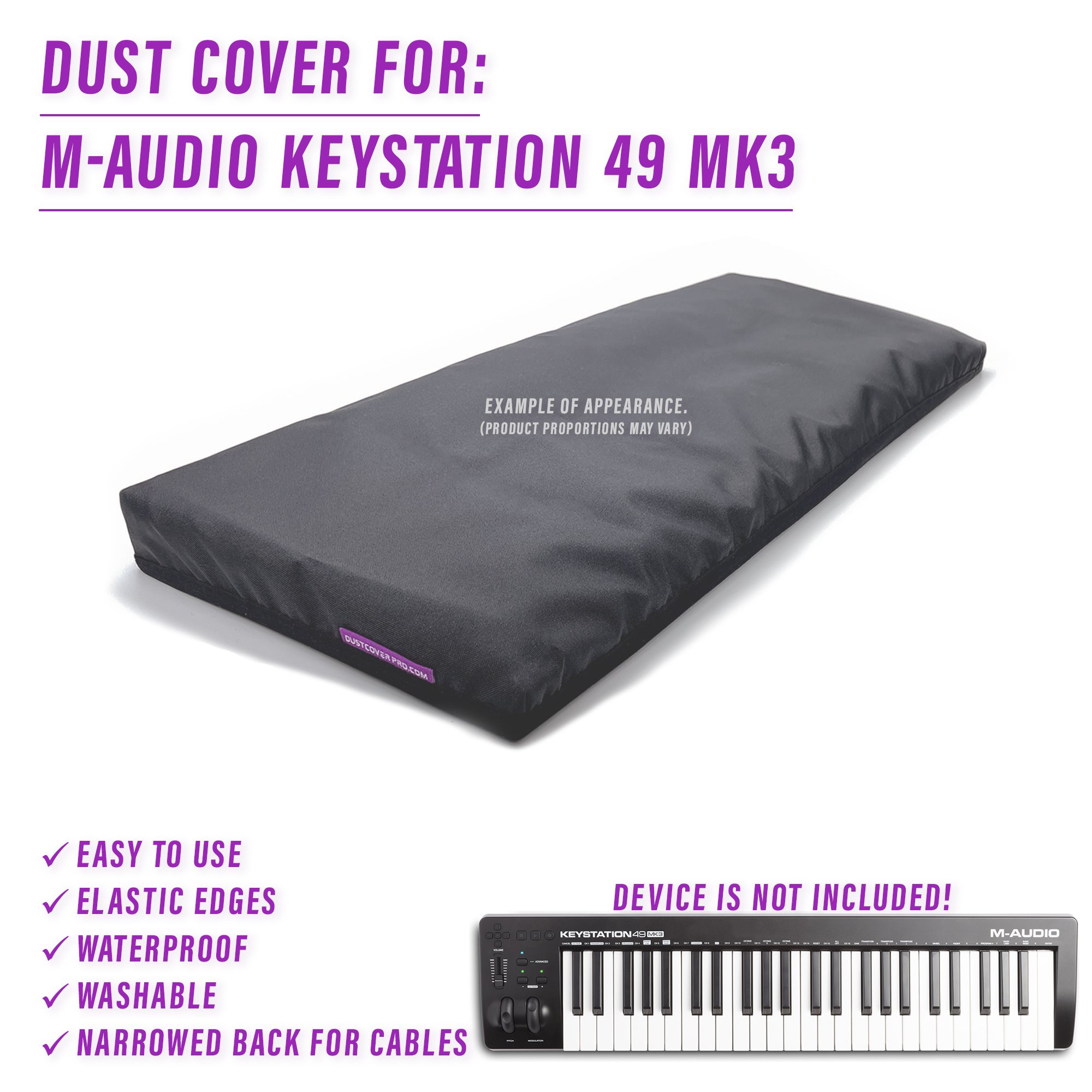 dust cover dustcover dustcoverpro elastic M AUDIO synth synth protection water resistant waterproof M-AUDIO KEYSTATION 49 M-AUDIO KEYSTATION 49 MK3