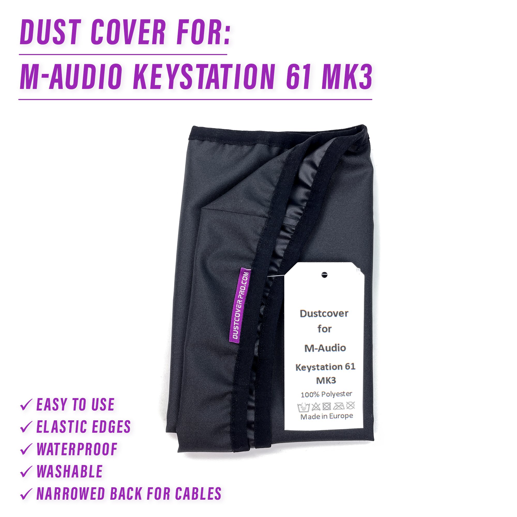 dust cover dustcover dustcoverpro elastic M AUDIO synth synth protection water resistant waterproof M-AUDIO KEYSTATION 61 MK3 M-AUDIO KEYSTATION 61