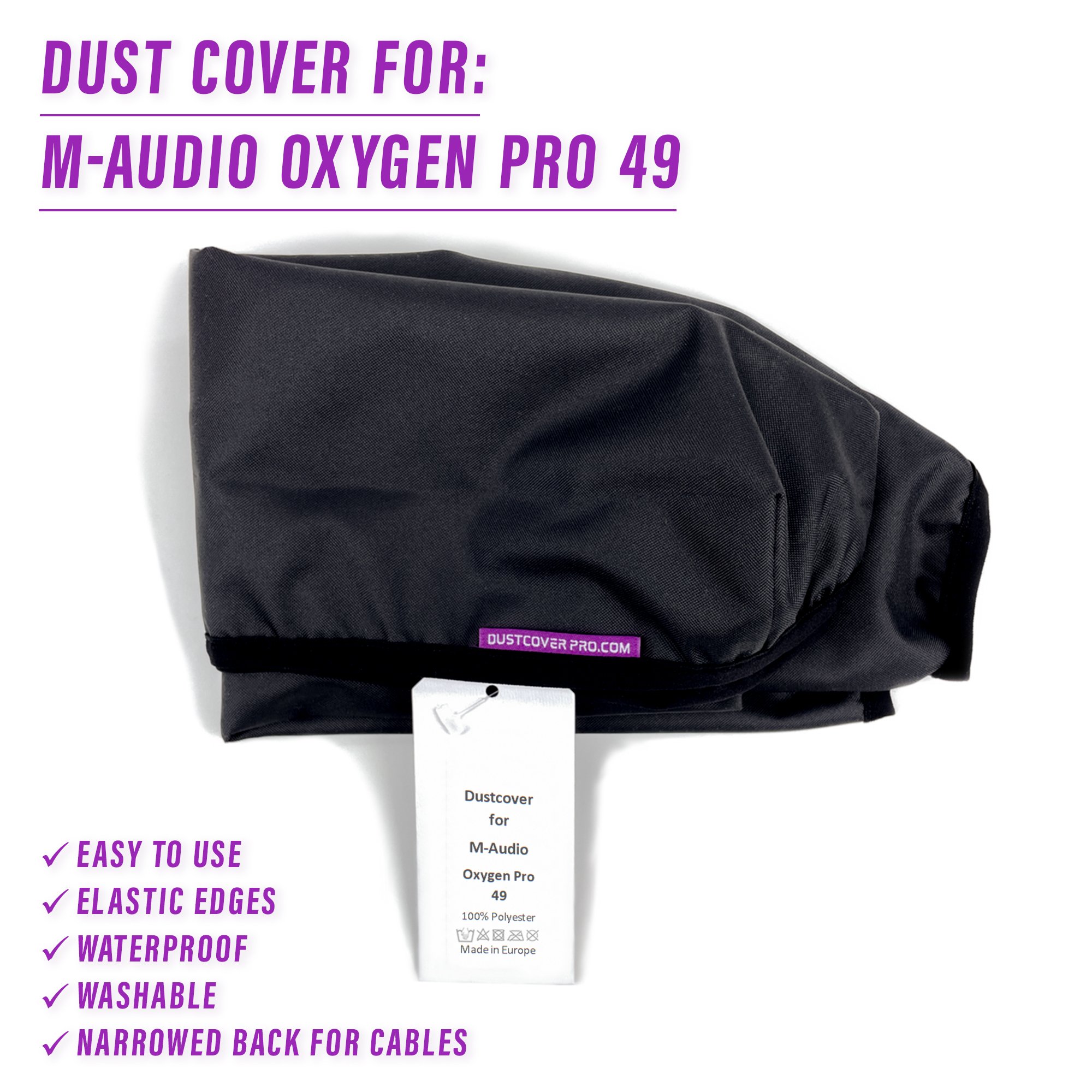 dust cover dustcover dustcoverpro elastic M AUDIO M-AUDIO Oxygen Pro synth synth protection water resistant waterproof M-AUDIO OXYGEN PRO 49 M-AUDIO OXYGEN PRO 49