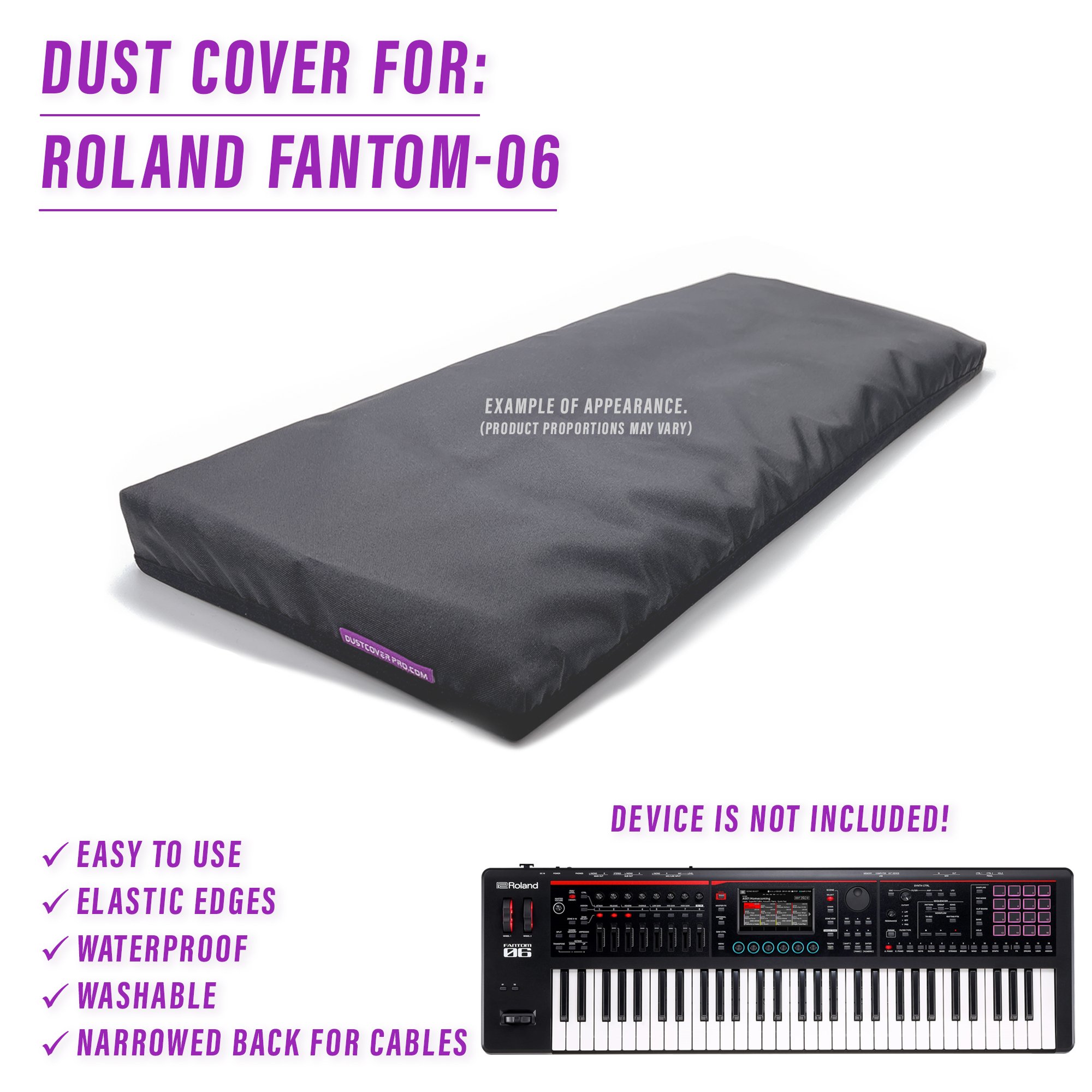 cover dust dustcoverpro ealstic fantom synth synth protection water resistant ROLAND FANTOM-06 ROLAND FANTOM-06