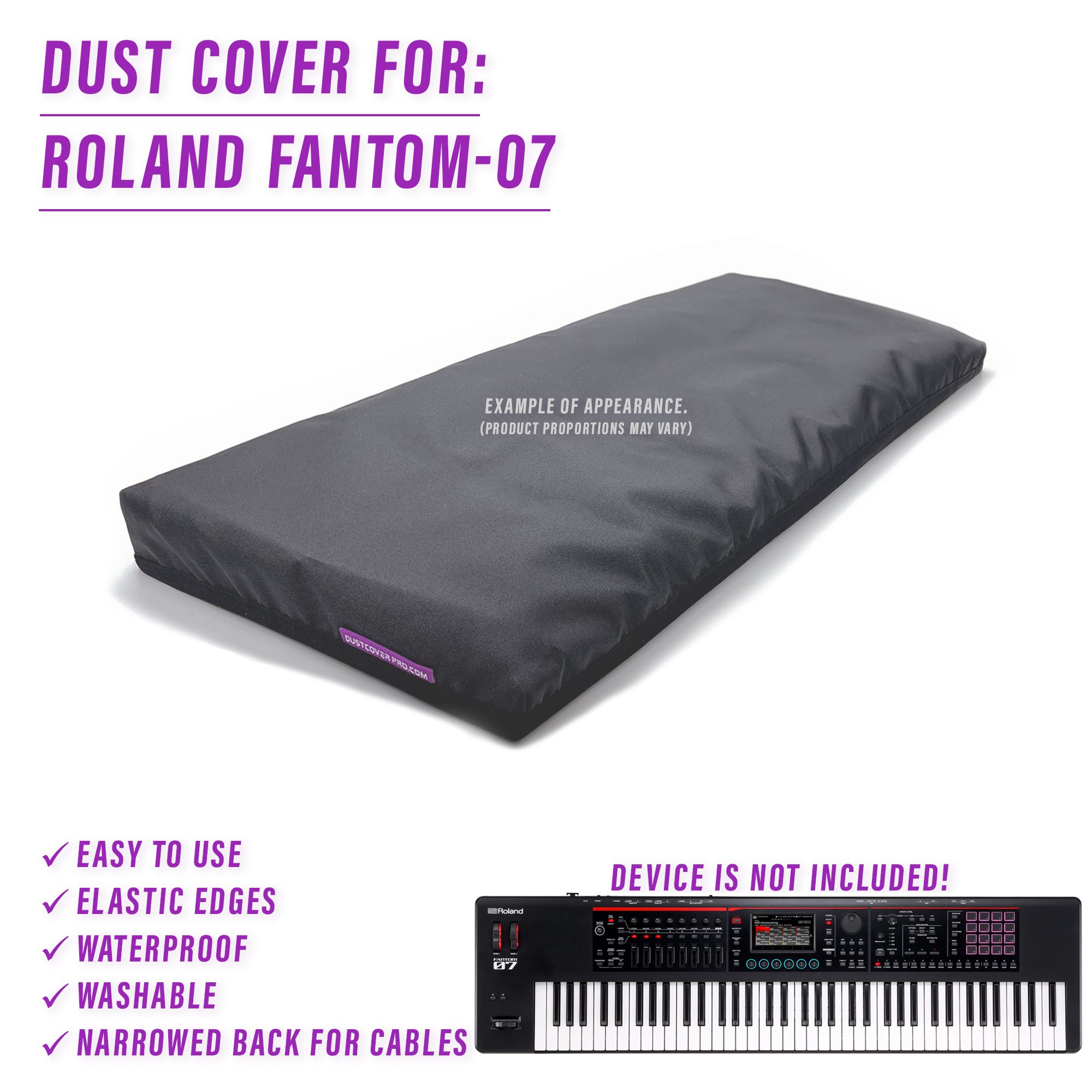 cover dust dustcoverpro ealstic fantom synth synth protection water resistant ROLAND FANTOM-07 ROLAND FANTOM-07