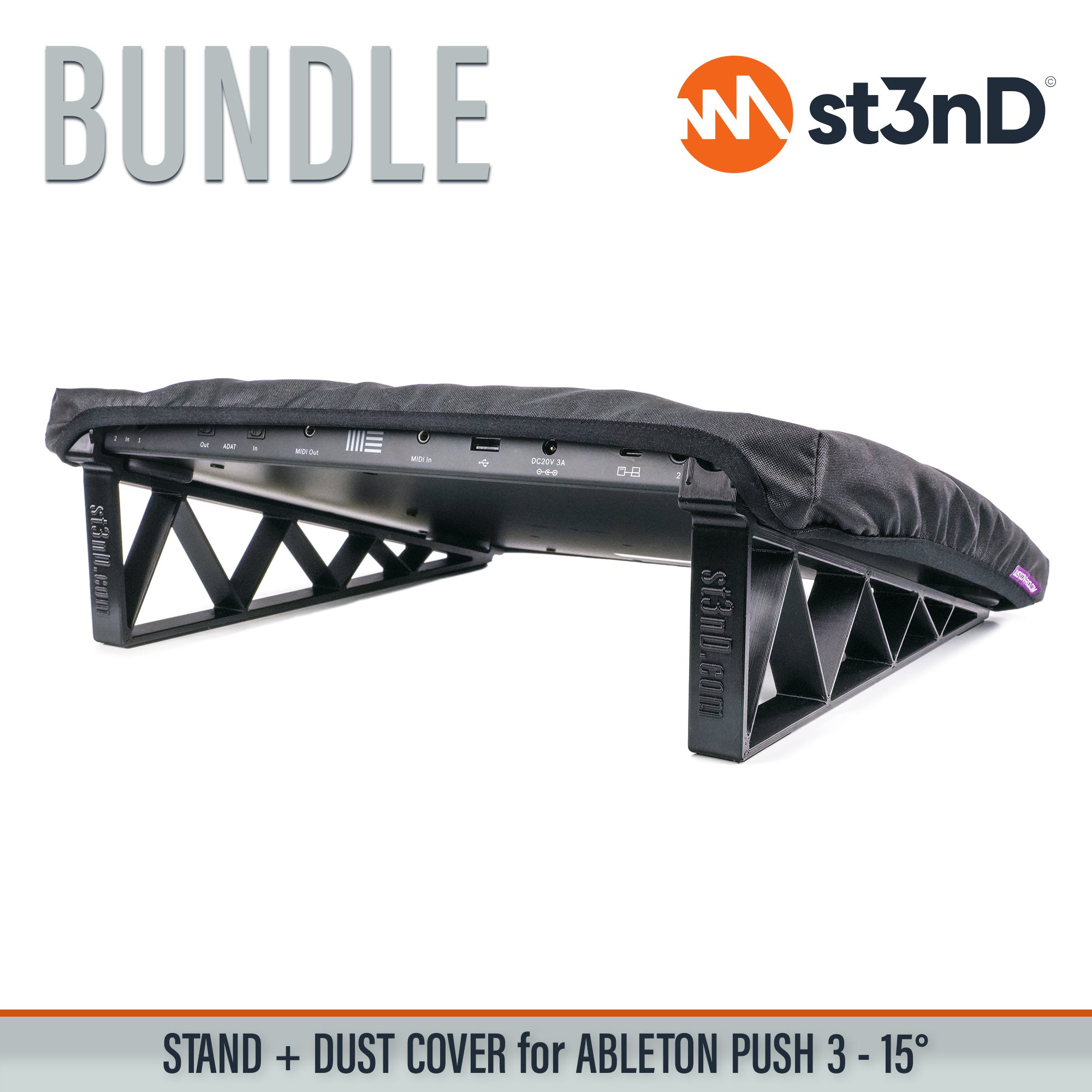 Ableton Ableton Push 3 daw controller portable Push 3 st3nD stable stand strong sturdy synth accessory tilted dust cover DustCoverPro Bundle Offer