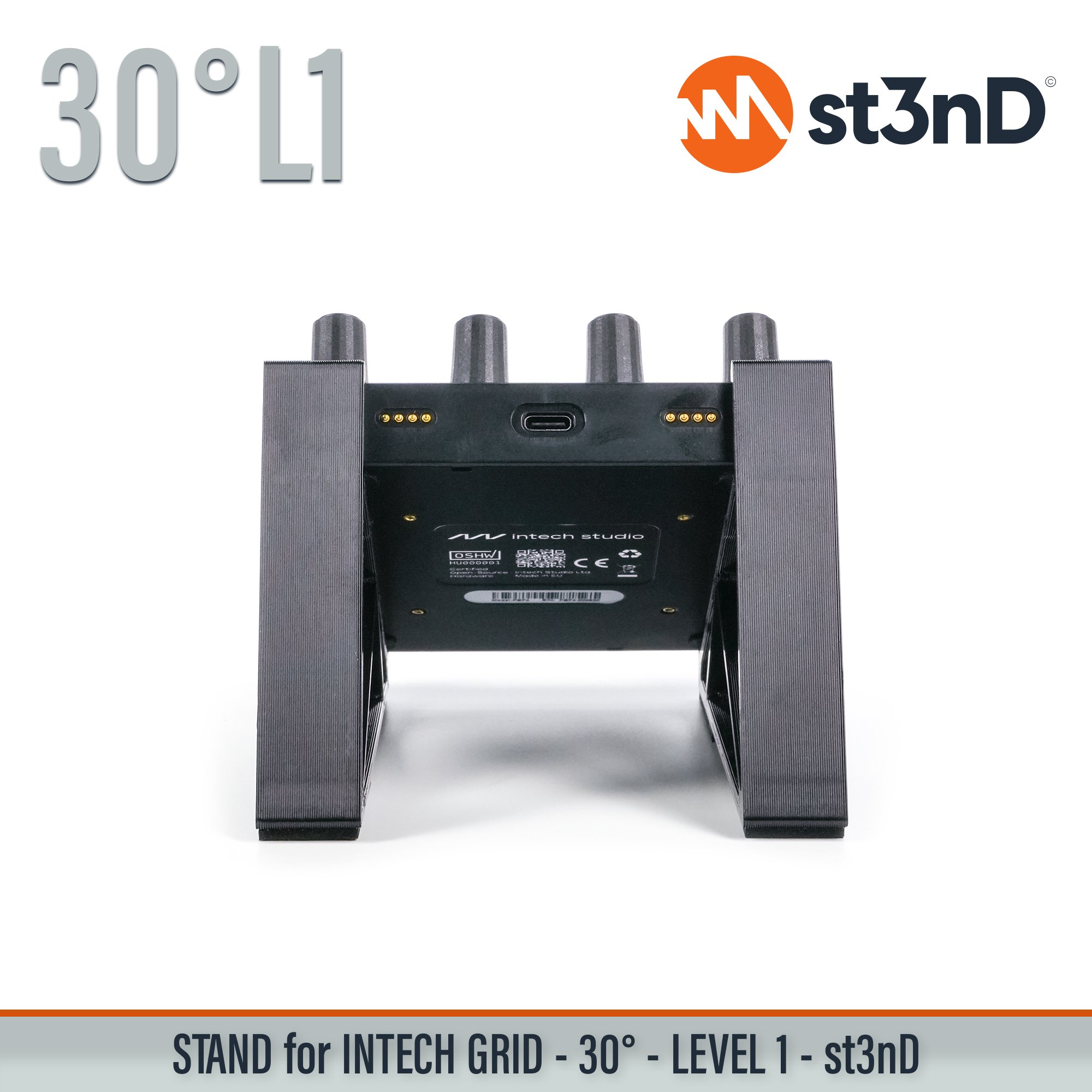 portable st3nD stable stand strong sturdy synth accessory tilted INTECH STUDIO GRID INTECH GRID MIDI CONTROLLER PBF4 EN16 TEK2 PO16 BU18 EF44 VSN1