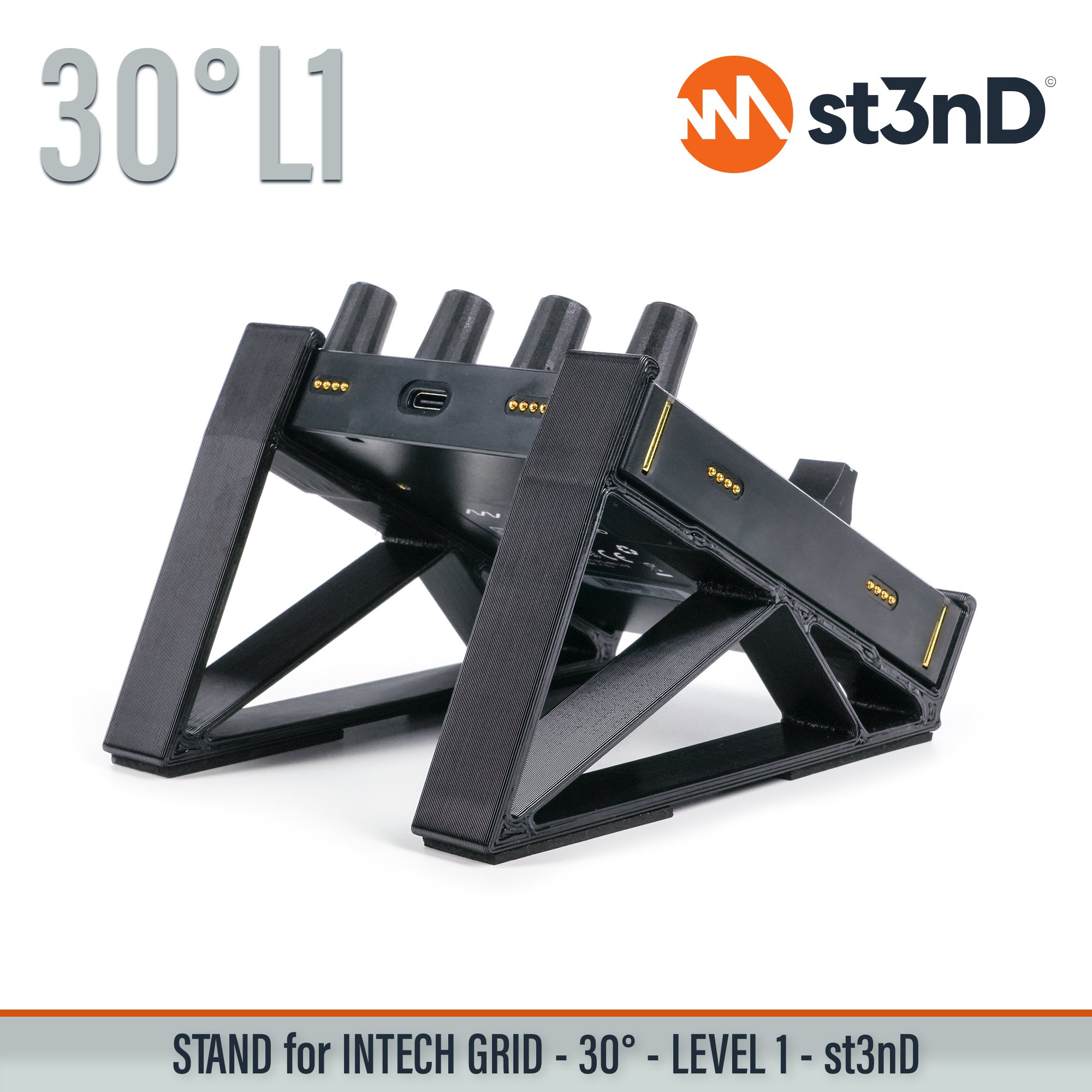 portable st3nD stable stand strong sturdy synth accessory tilted INTECH STUDIO GRID INTECH GRID MIDI CONTROLLER PBF4 EN16 TEK2 PO16 BU18 EF44 VSN1