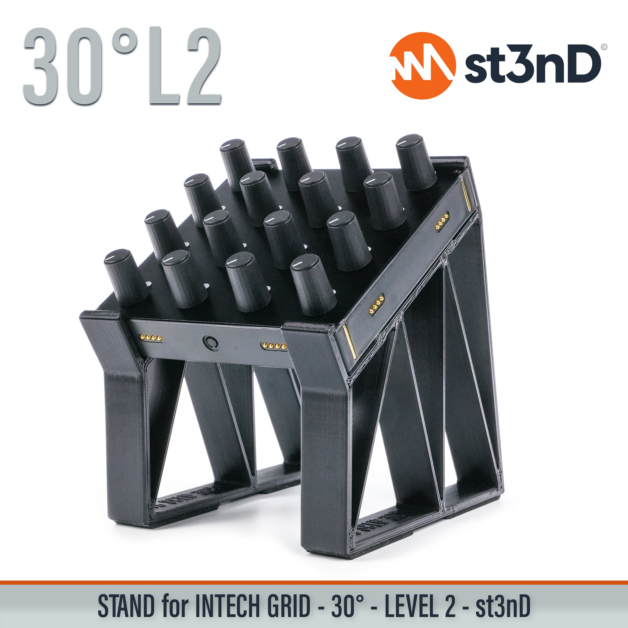 BU18 EF44 EN16 INTECH GRID INTECH STUDIO GRID midi controller PBF4 PO16 portable st3nD stable stand strong sturdy synth accessory TEK2 tilted VSN1
