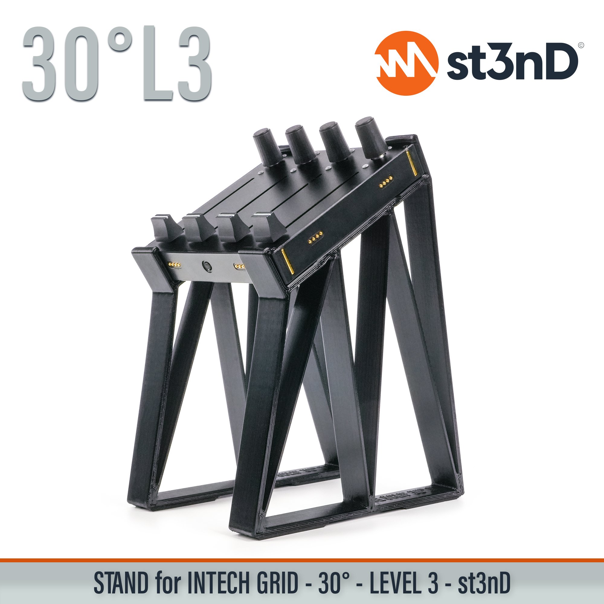 BU18 EF44 EN16 INTECH GRID INTECH STUDIO GRID midi controller PBF4 PO16 portable st3nD stable stand strong sturdy synth accessory TEK2 tilted VSN1