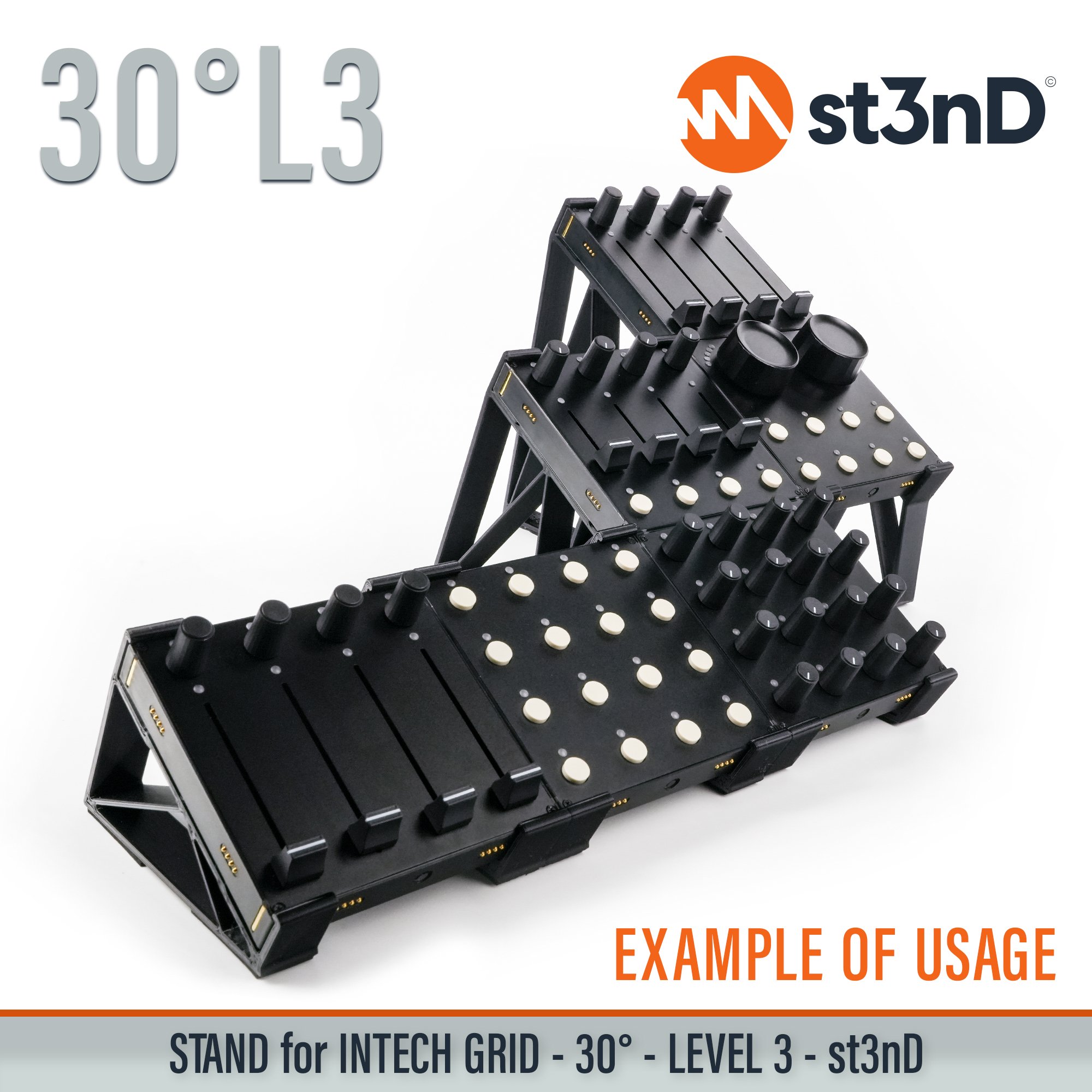 BU18 EF44 EN16 INTECH GRID INTECH STUDIO GRID midi controller PBF4 PO16 portable st3nD stable stand strong sturdy synth accessory TEK2 tilted VSN1