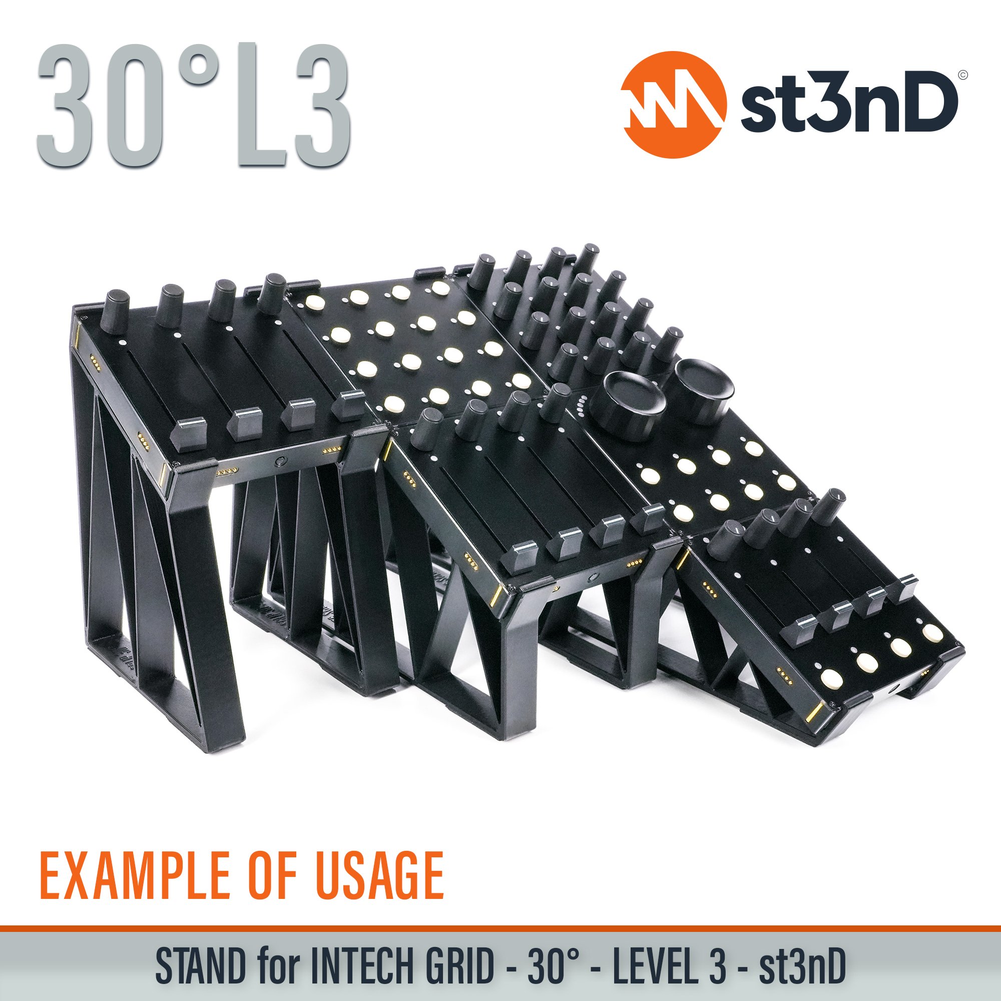 BU18 EF44 EN16 INTECH GRID INTECH STUDIO GRID midi controller PBF4 PO16 portable st3nD stable stand strong sturdy synth accessory TEK2 tilted VSN1