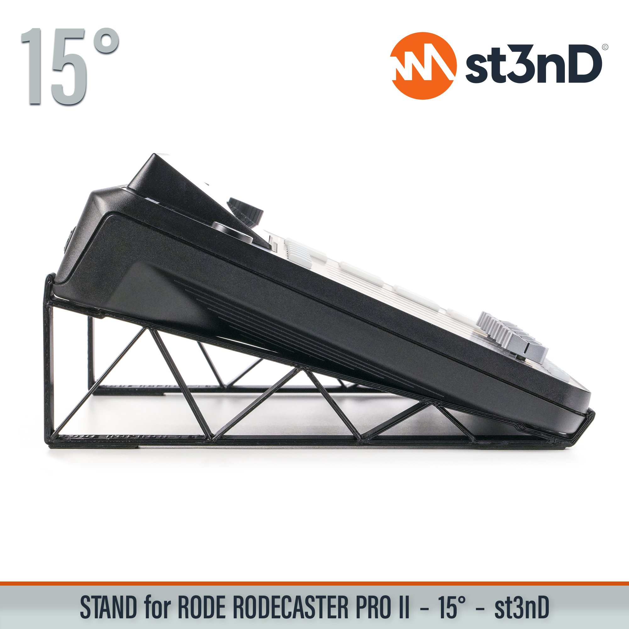 portable Push 3 st3nD stable stand strong sturdy synth accessory tilted RODE RODECASTER PRO II RODE RODECASTER PRO 2 podcast mixer rodecaster mixer
