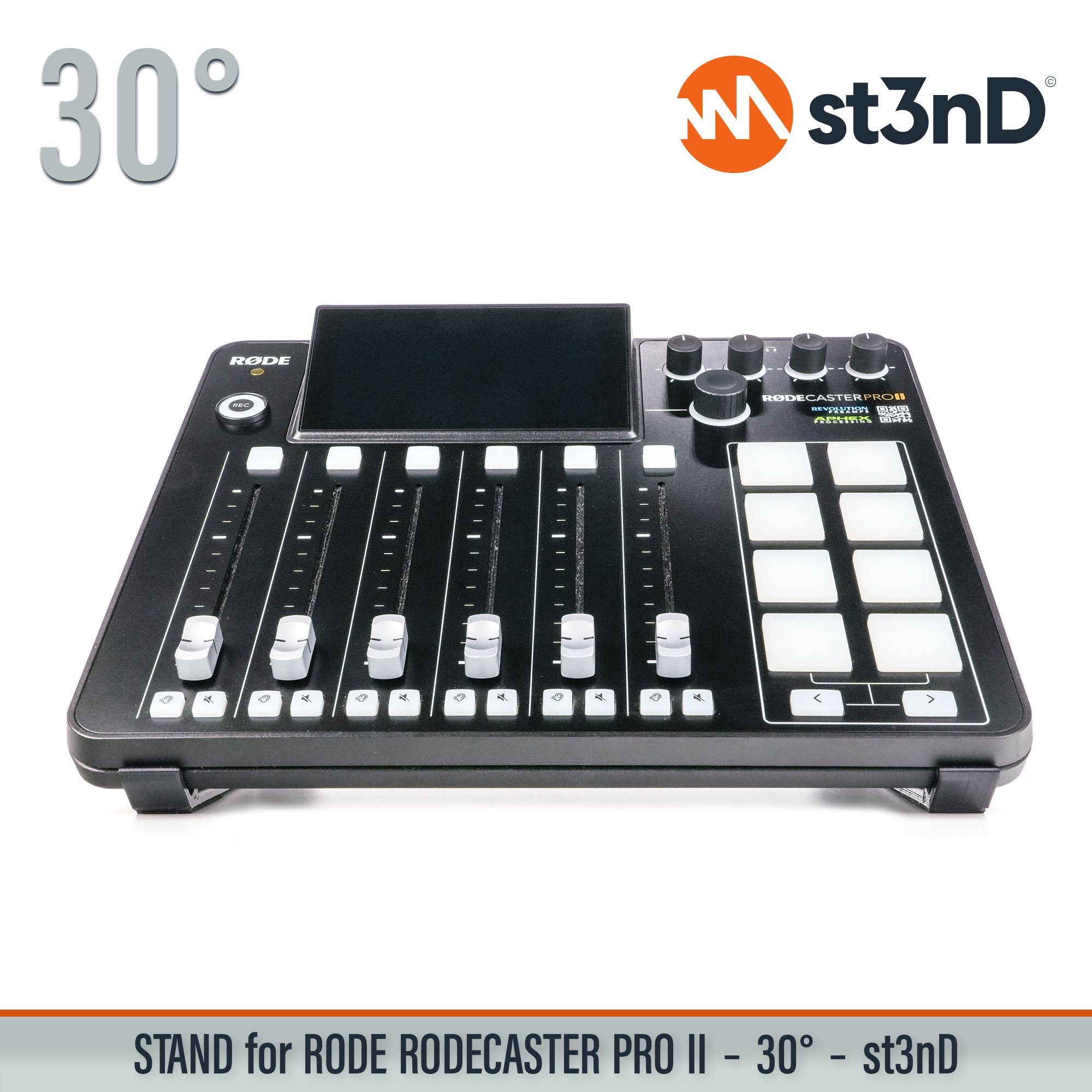 podcast mixer portable RODE RODE RODECASTER PRO II rodecaster mixer Rodecaster Pro 2 st3nD stable stand strong sturdy synth accessory tilted