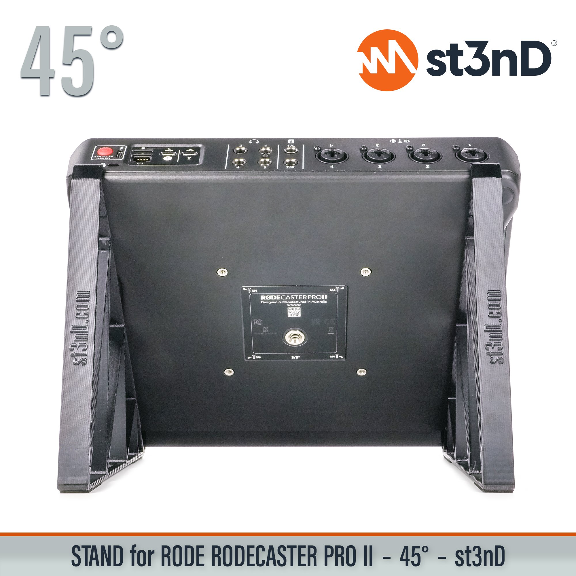 podcast mixer portable RODE RODE RODECASTER PRO II rodecaster mixer Rodecaster Pro 2 st3nD stable stand strong sturdy synth accessory tilted