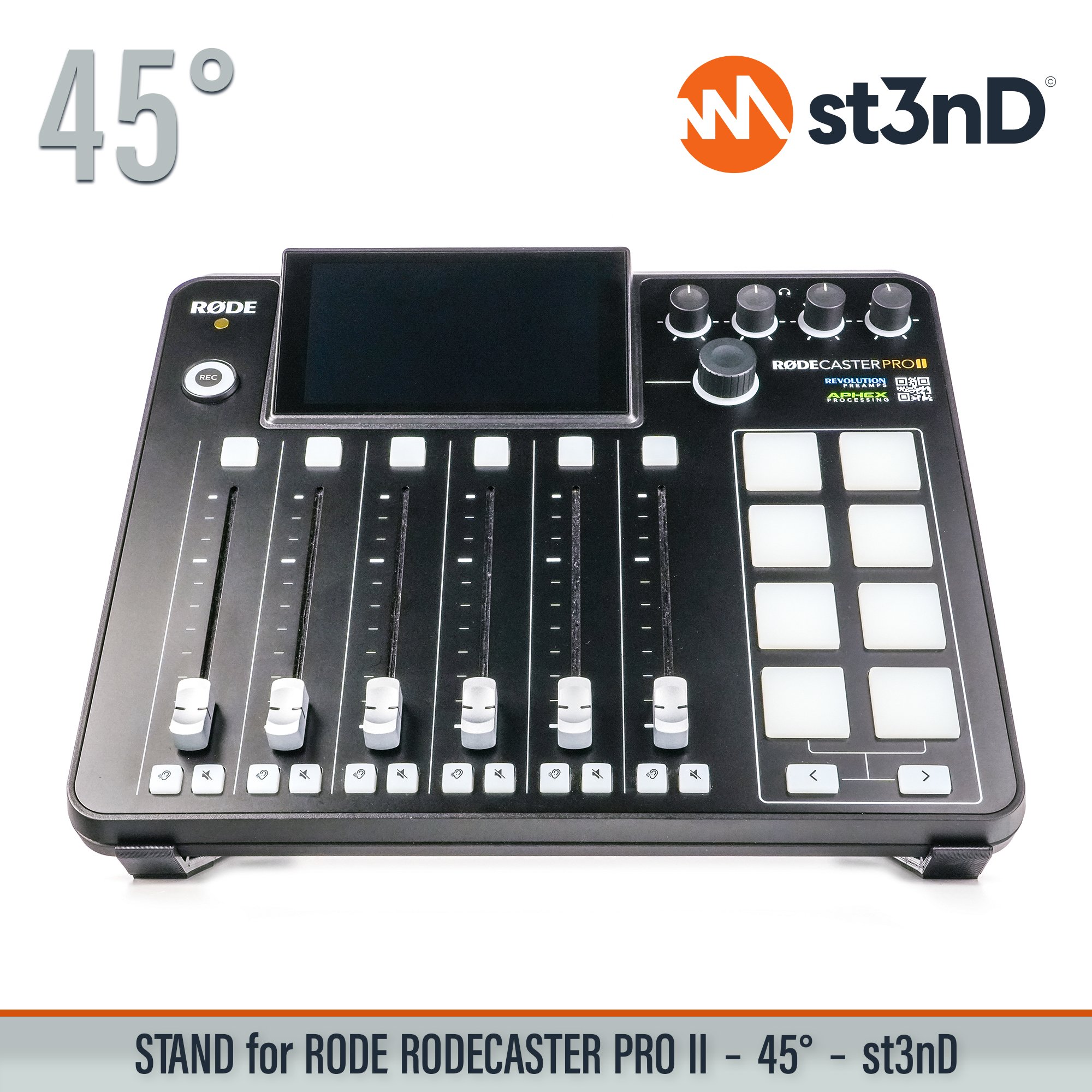 podcast mixer portable RODE RODE RODECASTER PRO II rodecaster mixer Rodecaster Pro 2 st3nD stable stand strong sturdy synth accessory tilted