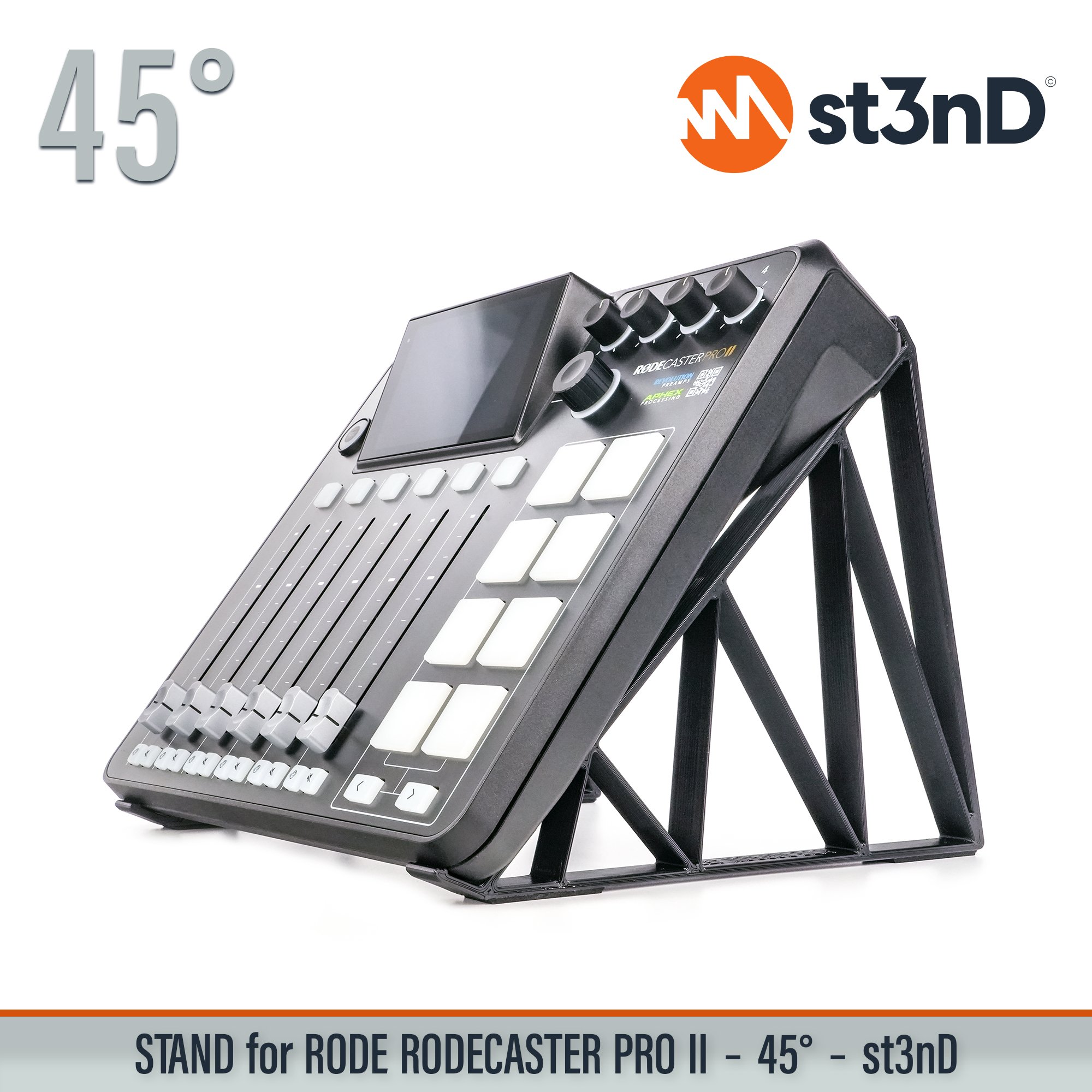 podcast mixer portable RODE RODE RODECASTER PRO II rodecaster mixer Rodecaster Pro 2 st3nD stable stand strong sturdy synth accessory tilted