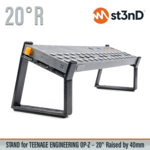st3nD 3D printed stand for Teenage Engineering Op-z, 20 degree, raised by 40 mm (TE OP-Z)