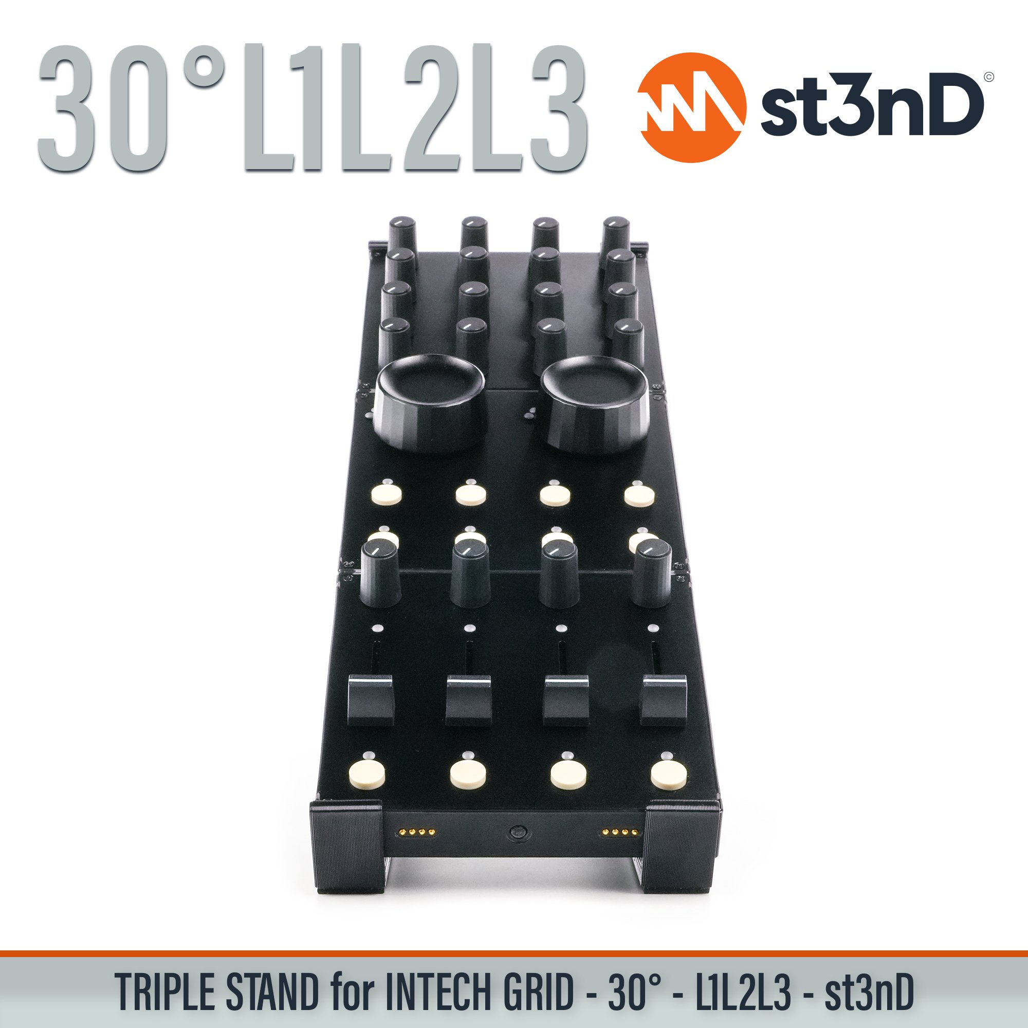BU18 EF44 EN16 INTECH GRID INTECH STUDIO GRID midi controller PBF4 PO16 portable st3nD stable stand strong sturdy synth accessory TEK2 tilted VSN1