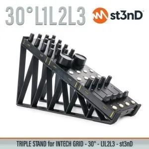 st3nD triple 3D printed stand for Intech Studio Grid, 30 degree, L1L2L3 (INTECH GRID)