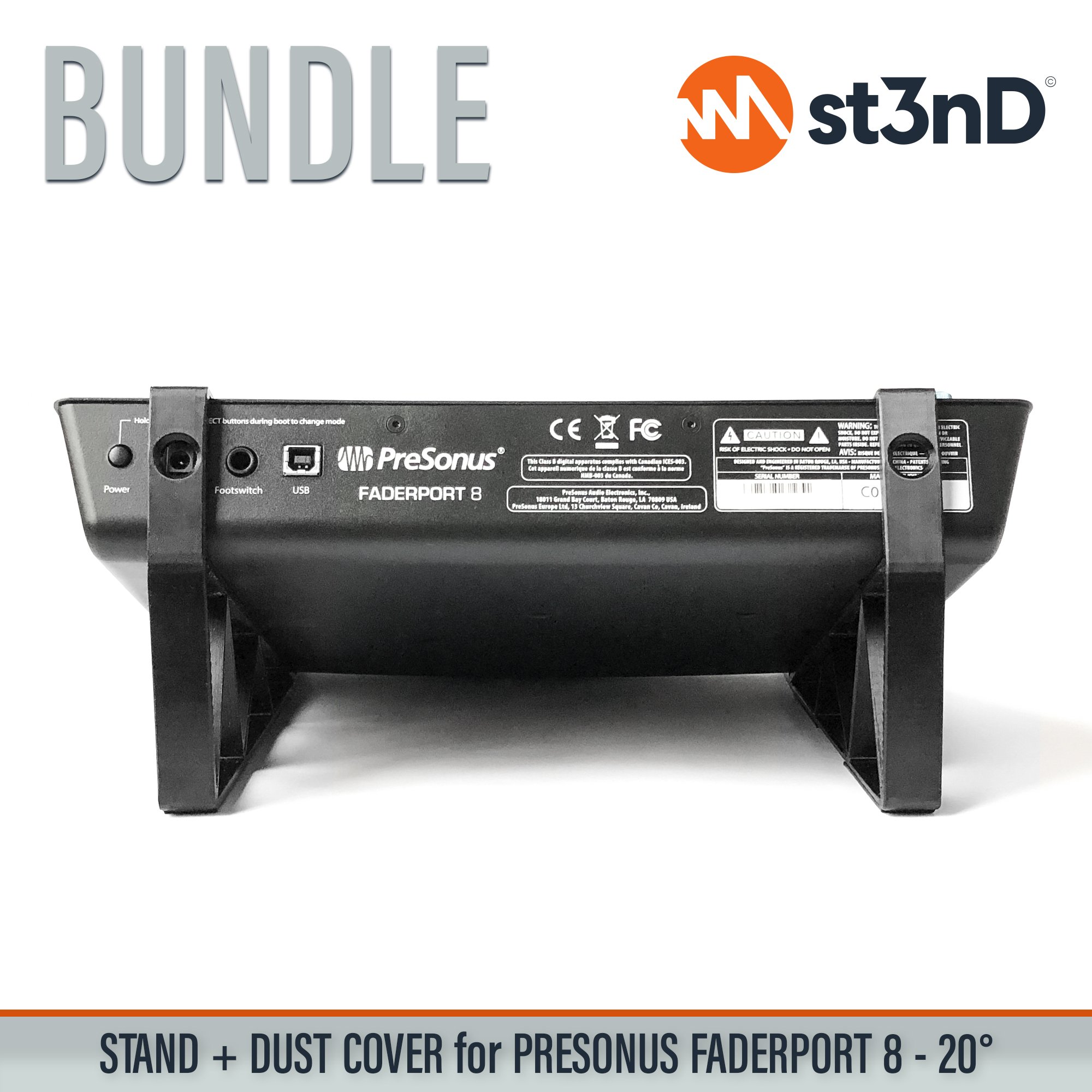 Bundle Offer dust cover Dust Cover Pro dustcoverpro portable st3nD st3nd bundle stable stand strong sturdy tilted PRESONUS Faderport 8 PRESONUS Faderport 8