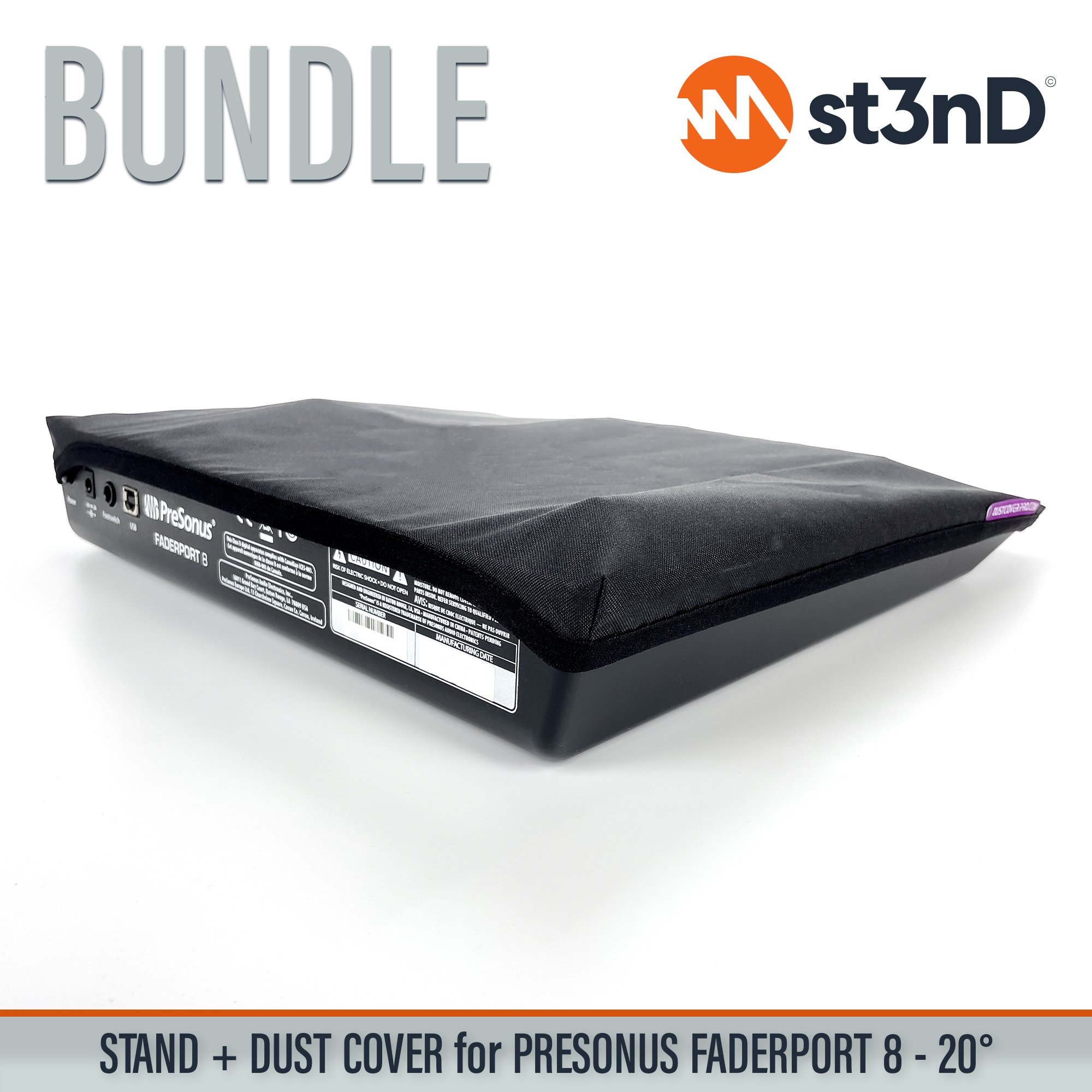 Bundle Offer dust cover Dust Cover Pro dustcoverpro portable st3nD st3nd bundle stable stand strong sturdy tilted PRESONUS Faderport 8 PRESONUS Faderport 8