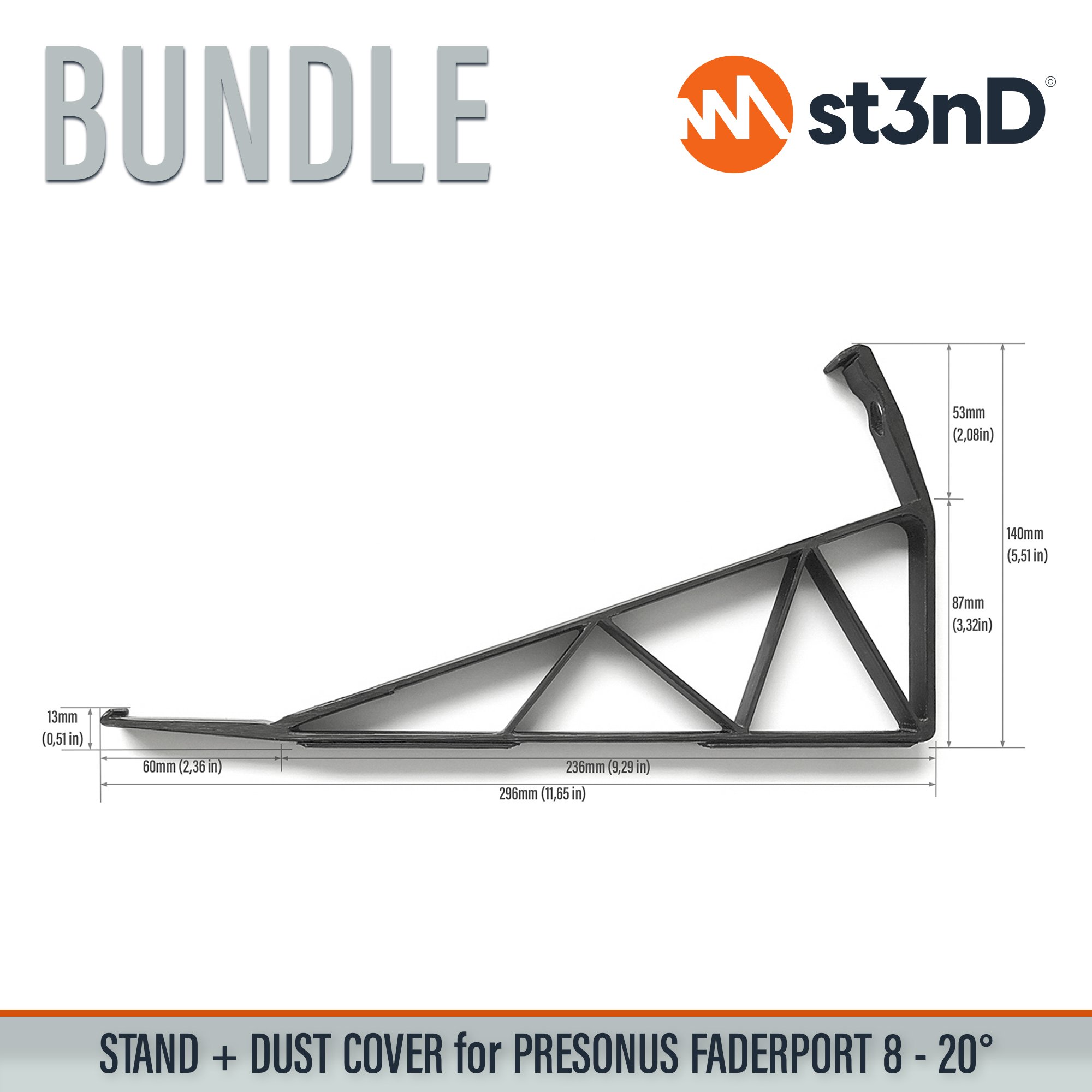 Bundle Offer dust cover Dust Cover Pro dustcoverpro portable st3nD st3nd bundle stable stand strong sturdy tilted PRESONUS Faderport 8 PRESONUS Faderport 8