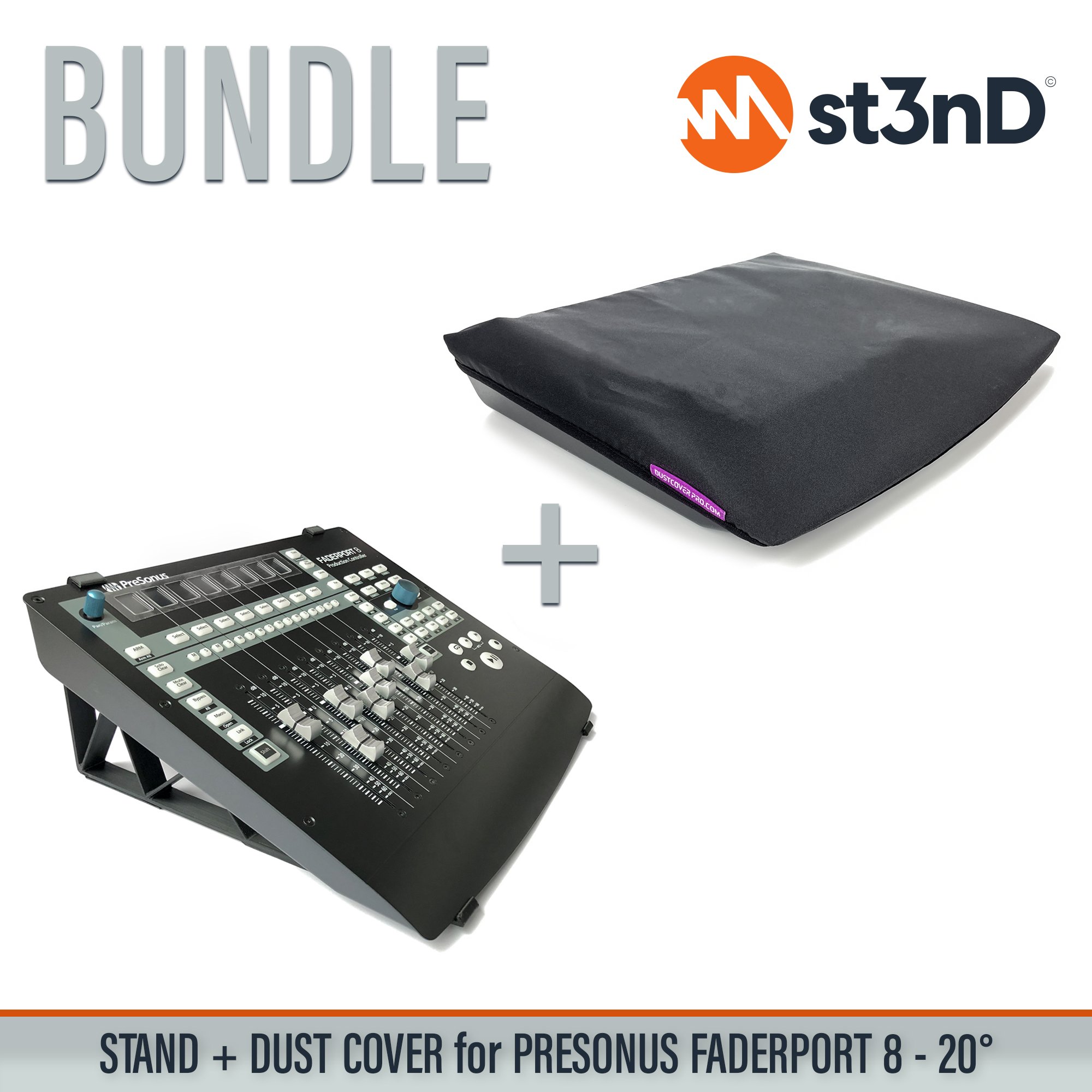 Bundle Offer dust cover Dust Cover Pro dustcoverpro portable st3nD st3nd bundle stable stand strong sturdy tilted PRESONUS Faderport 8 PRESONUS Faderport 8