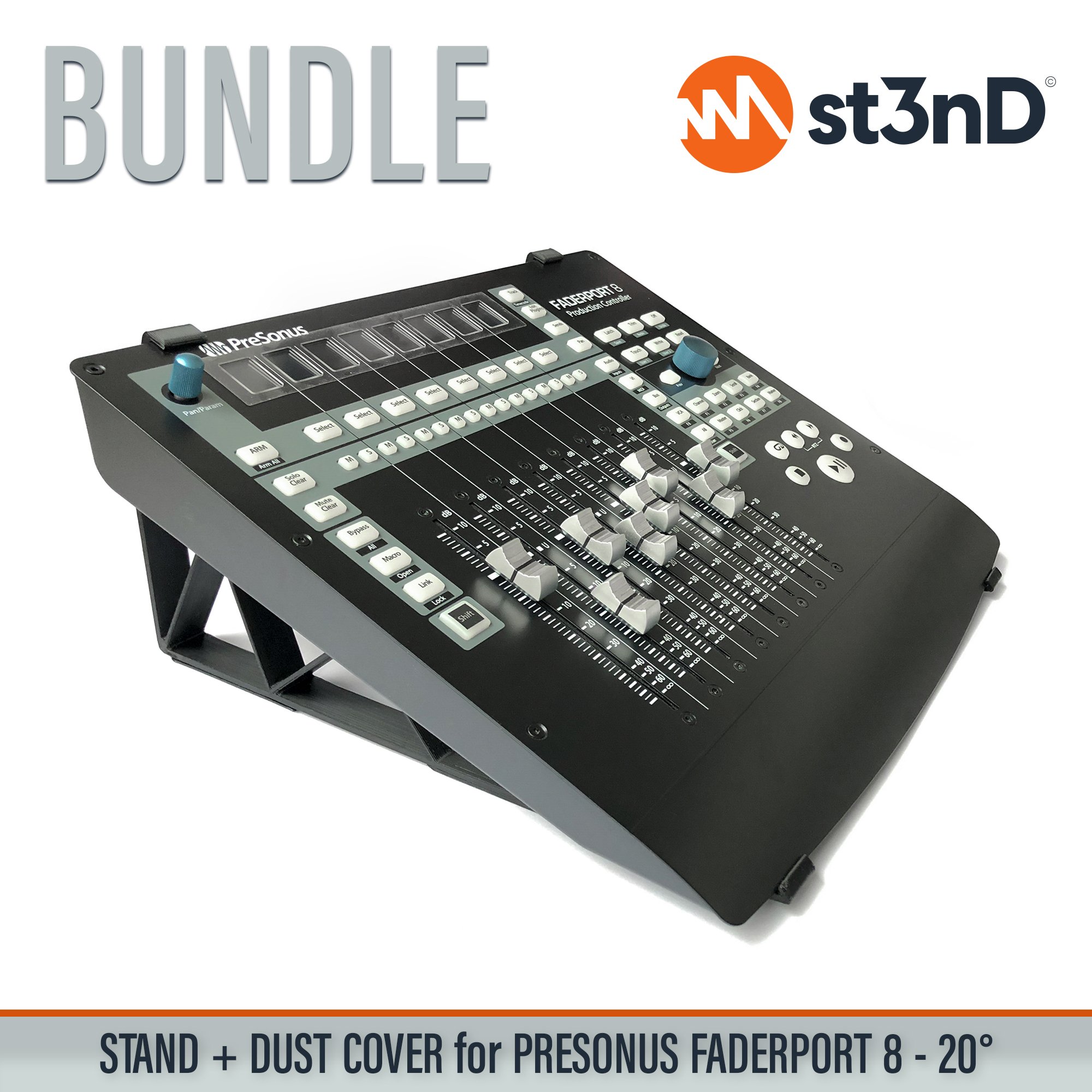 Bundle Offer dust cover Dust Cover Pro dustcoverpro portable st3nD st3nd bundle stable stand strong sturdy tilted PRESONUS Faderport 8 PRESONUS Faderport 8