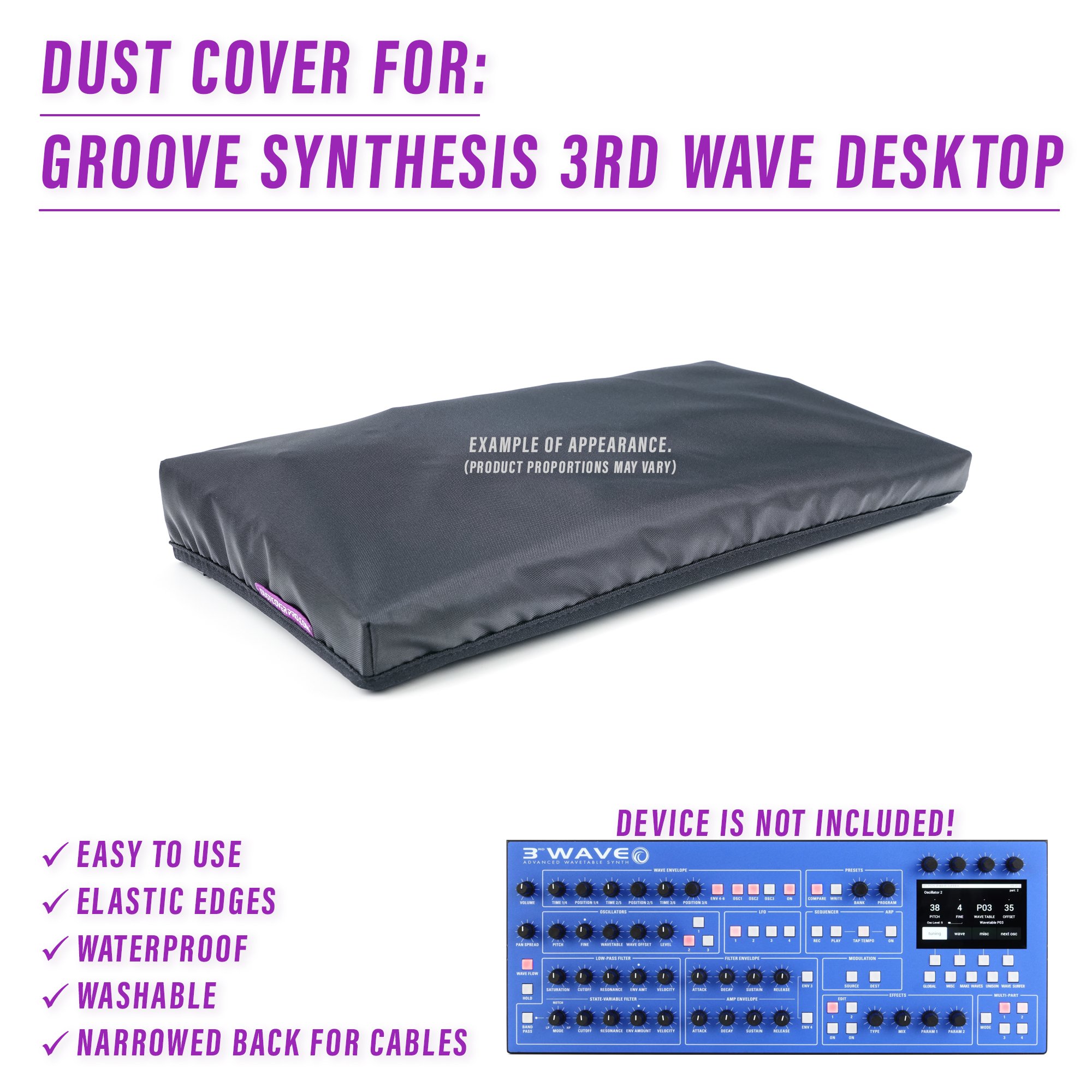 dust cover dustcover dustcoverpro elastic Groove Synthesis synth synth protection water resistant waterproof 3RD WAVE DESKTOP GROOVE SYNTHESIS 3RD WAVE