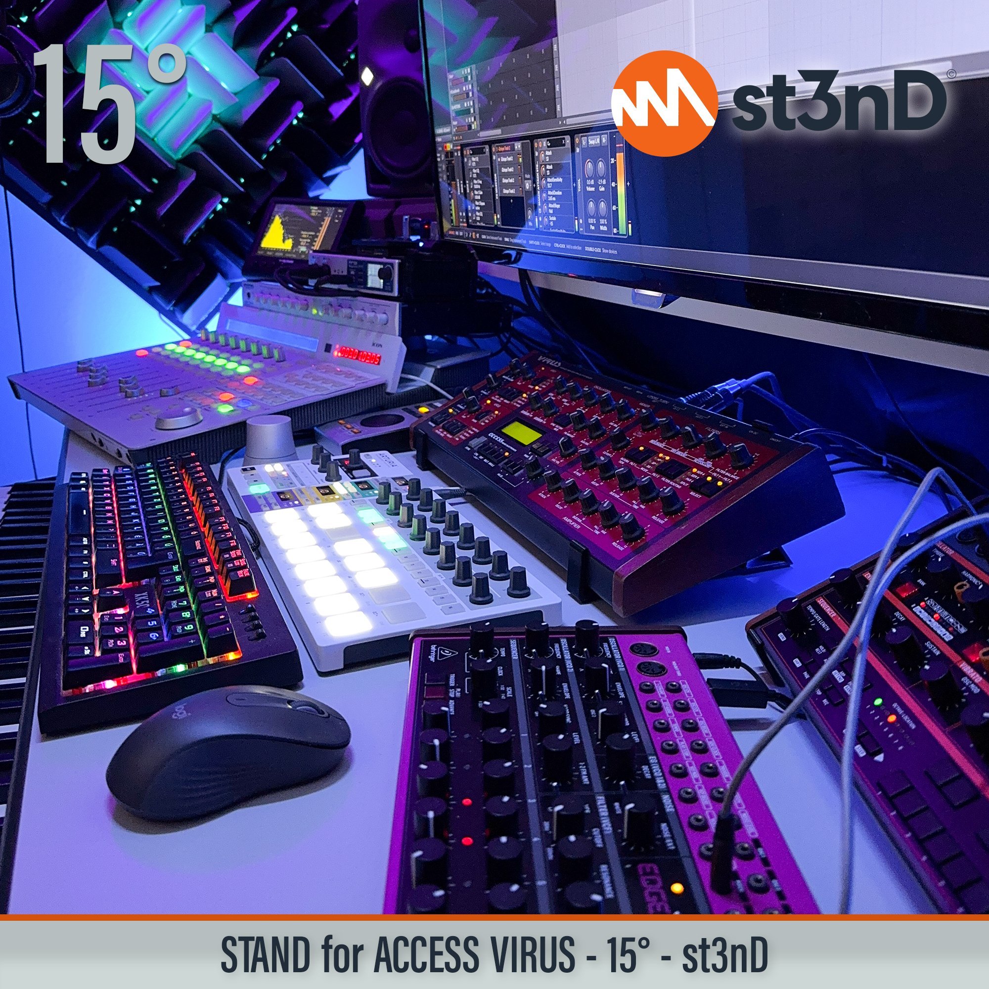 access access virus ACCESS VIRUS A portable st3nD stable stand strong sturdy synth synth accessory tilted VIRUS A synth