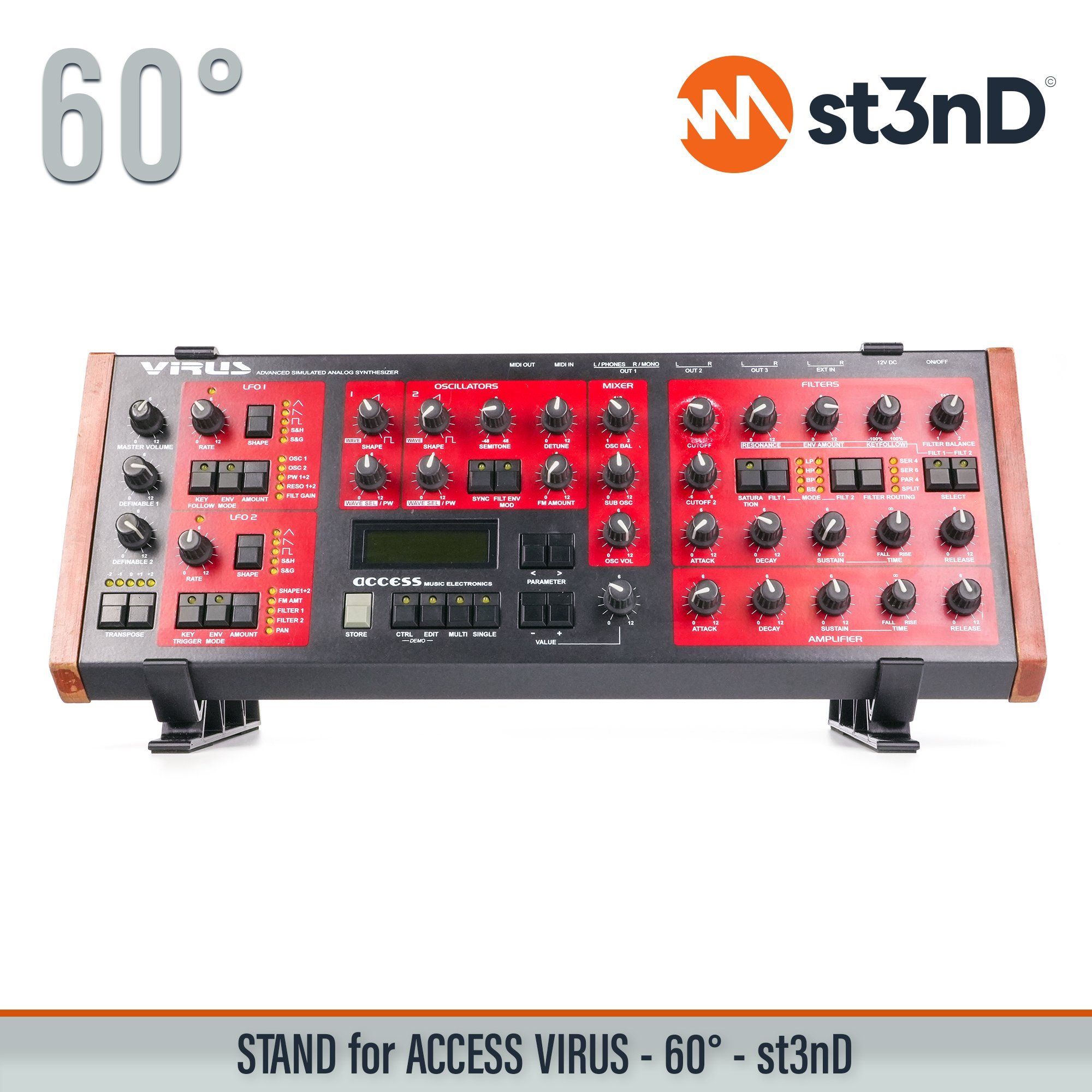 access access virus ACCESS VIRUS A portable st3nD stable stand strong sturdy synth synth accessory tilted VIRUS A synth