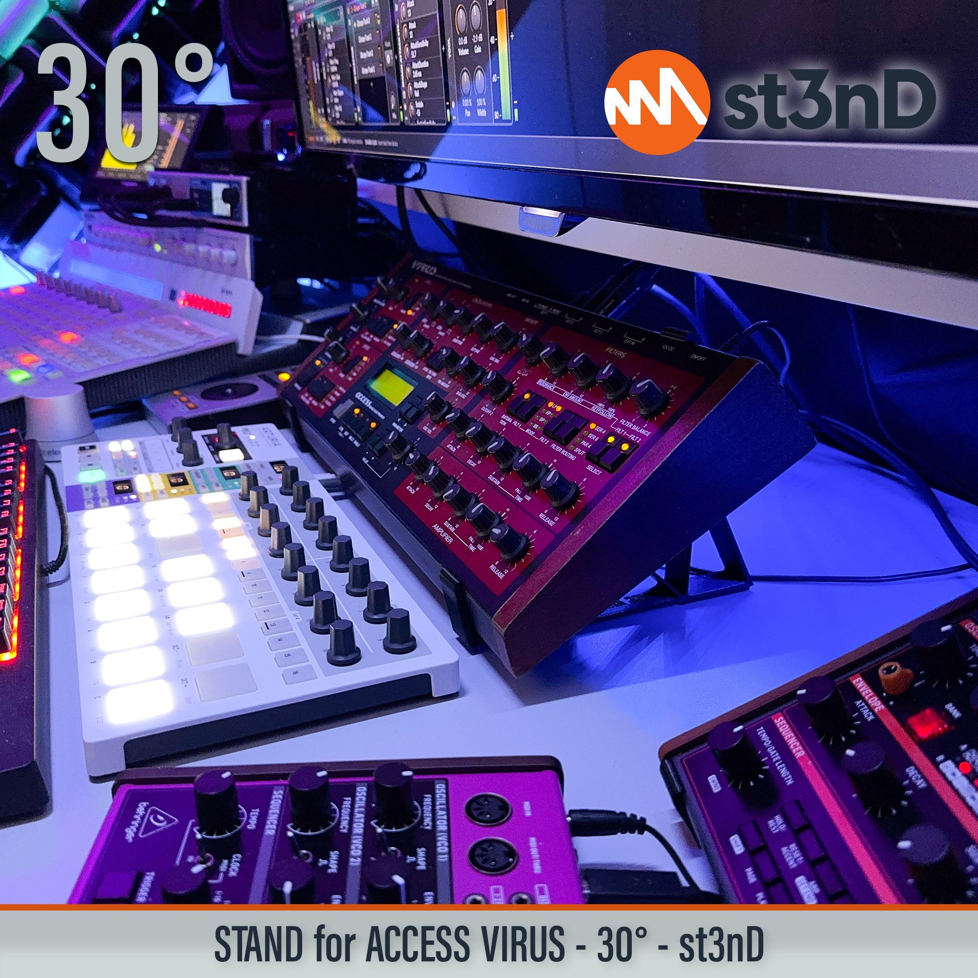 access access virus ACCESS VIRUS A portable st3nD stable stand strong sturdy synth synth accessory tilted VIRUS A synth