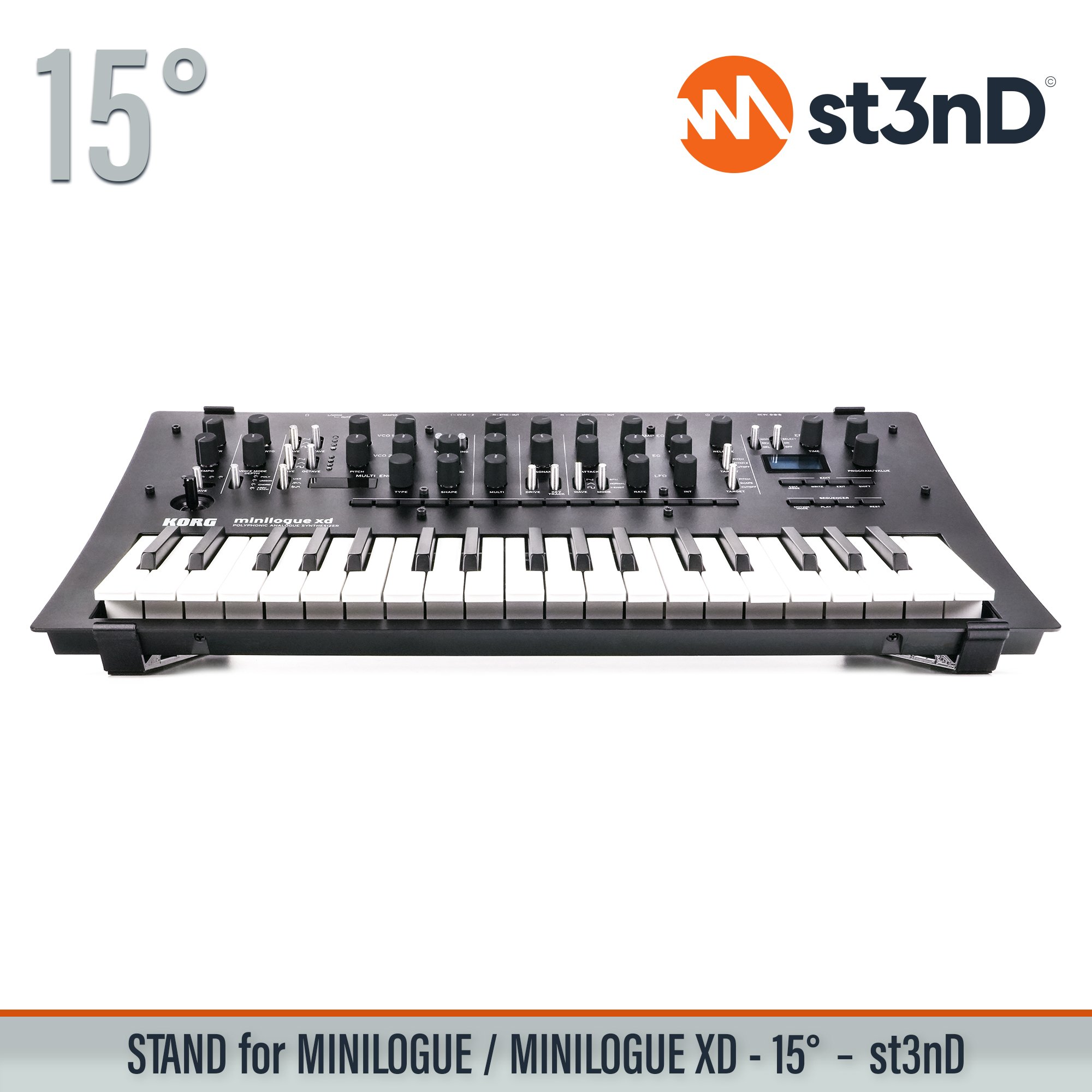 desktop stand desktop synth music production sequencer st3nD stand strong studio gear sturdy MINILOGUE XD Korg MINILOGUE XD KORG KORG Synth korg synth accessory