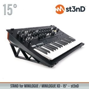 st3nD 3D printed stand for KORG Minilogue / Minilogue XD, 15 degree (sequencer)