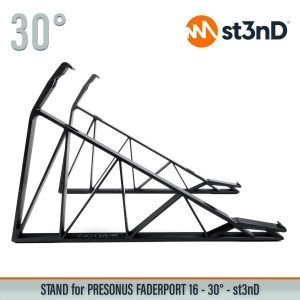 Side view of the st3nD 3D printed stand for Presonus Faderport 16, 30 degree