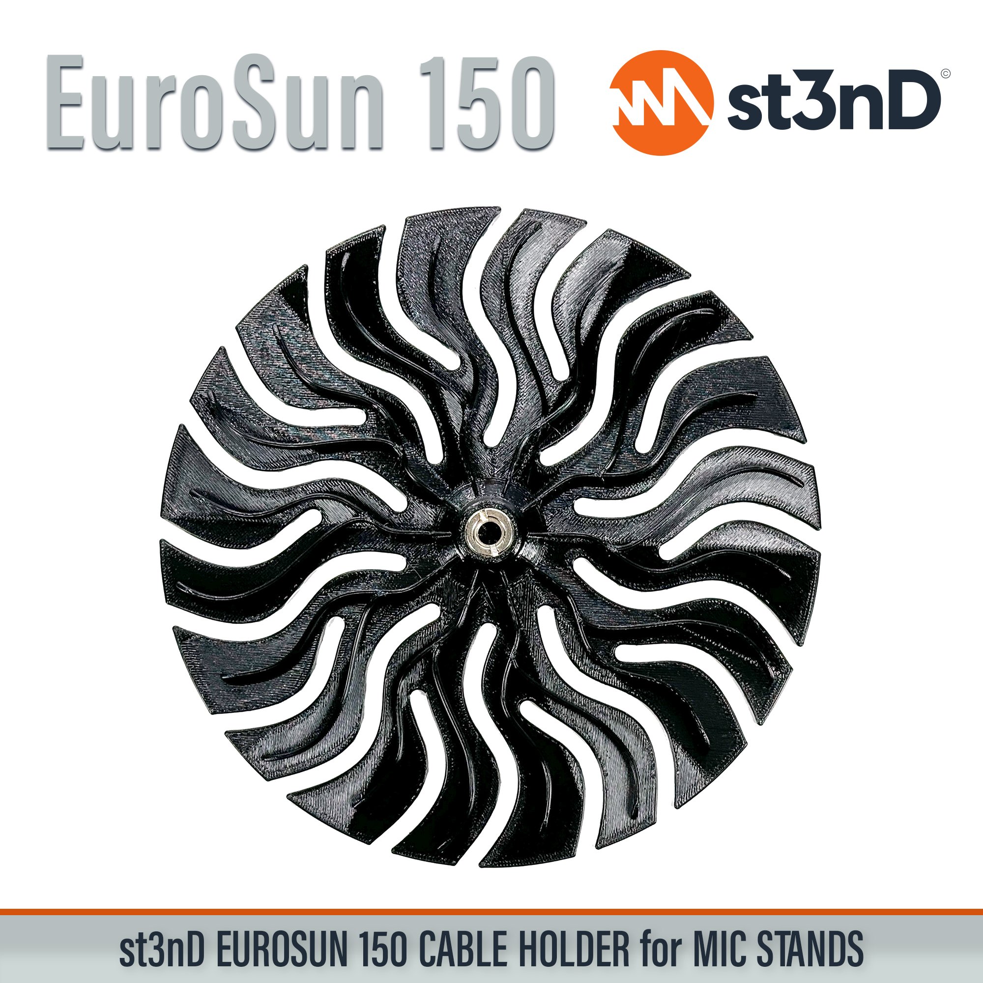 st3nD strong synth accessories portable EuroSun EuroSun 150 cable holder eurorack patch cables patch cable holder audio cable holder midi cable holder eurorack synth accessories Micro USB Mini USB USB-A USB-B USB-C cables Microphone cables Audio and adapter cables st3nD EuroSun TR and TRS cables Microphone Stand