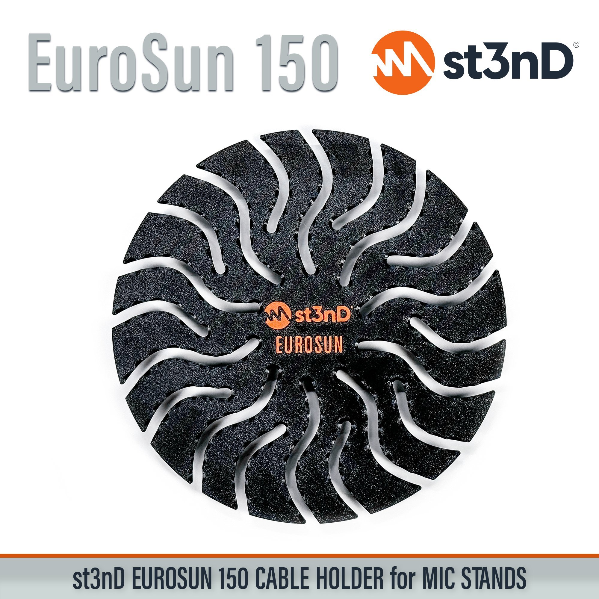 st3nD strong synth accessories portable EuroSun EuroSun 150 cable holder eurorack patch cables patch cable holder audio cable holder midi cable holder eurorack synth accessories Micro USB Mini USB USB-A USB-B USB-C cables Microphone cables Audio and adapter cables st3nD EuroSun TR and TRS cables Microphone Stand