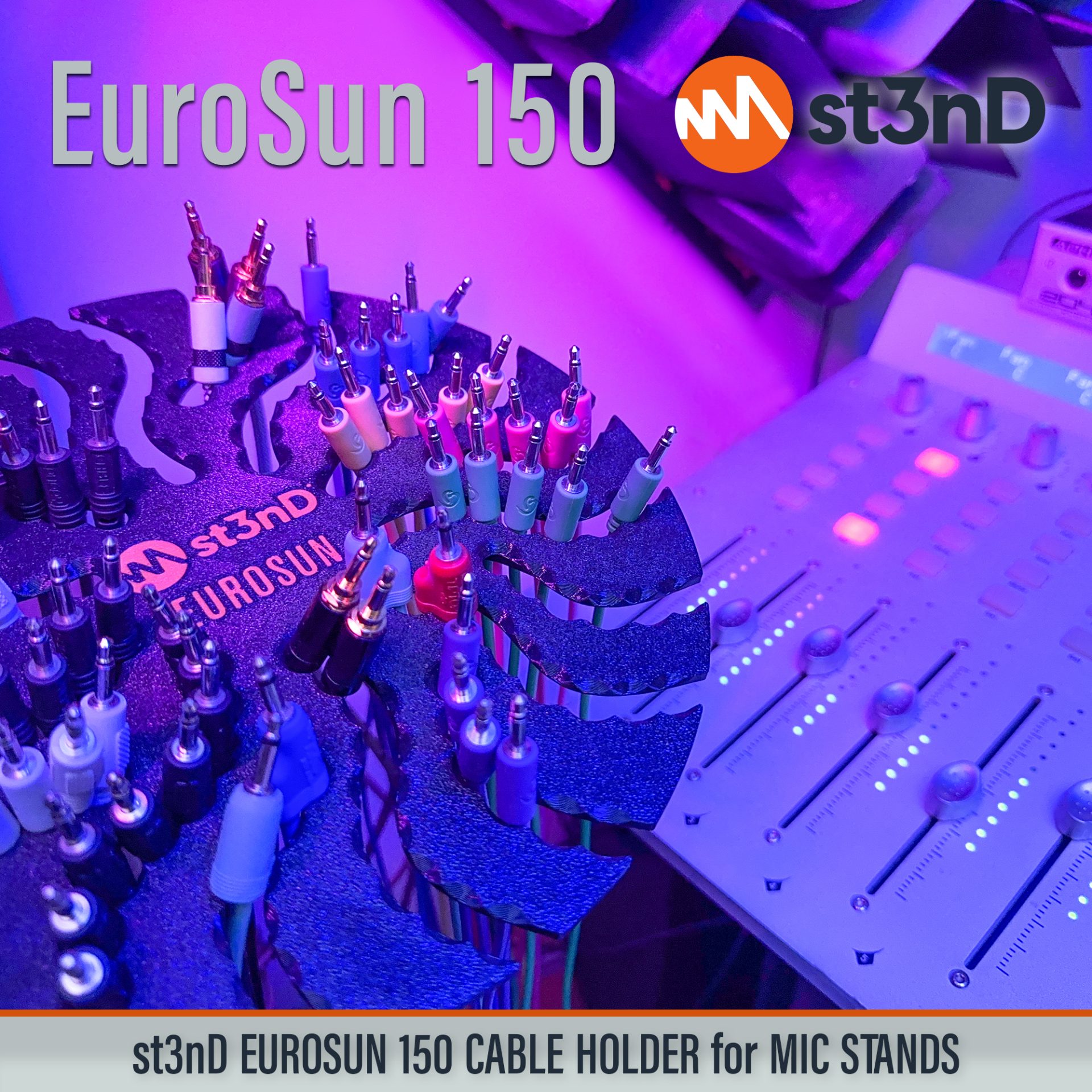 Audio and adapter cables audio cable holder cable holder eurorack cable holder eurorack patch cables eurorack synth accessories EuroSun EuroSun 150 Micro USB Mini USB Microphone cables Microphone Stand midi cable holder patch cable holder portable st3nD st3nD EuroSun strong synth accessories TR and TRS cables USB-A USB-B USB-C cables