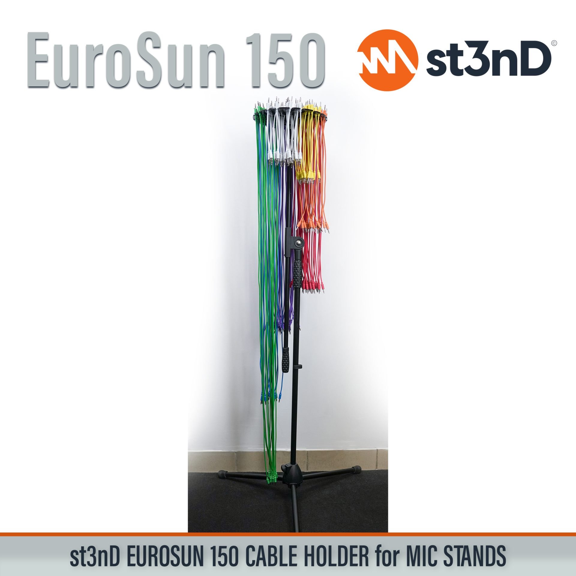 Audio and adapter cables audio cable holder cable holder eurorack cable holder eurorack patch cables eurorack synth accessories EuroSun EuroSun 150 Micro USB Mini USB Microphone cables Microphone Stand midi cable holder patch cable holder portable st3nD st3nD EuroSun strong synth accessories TR and TRS cables USB-A USB-B USB-C cables