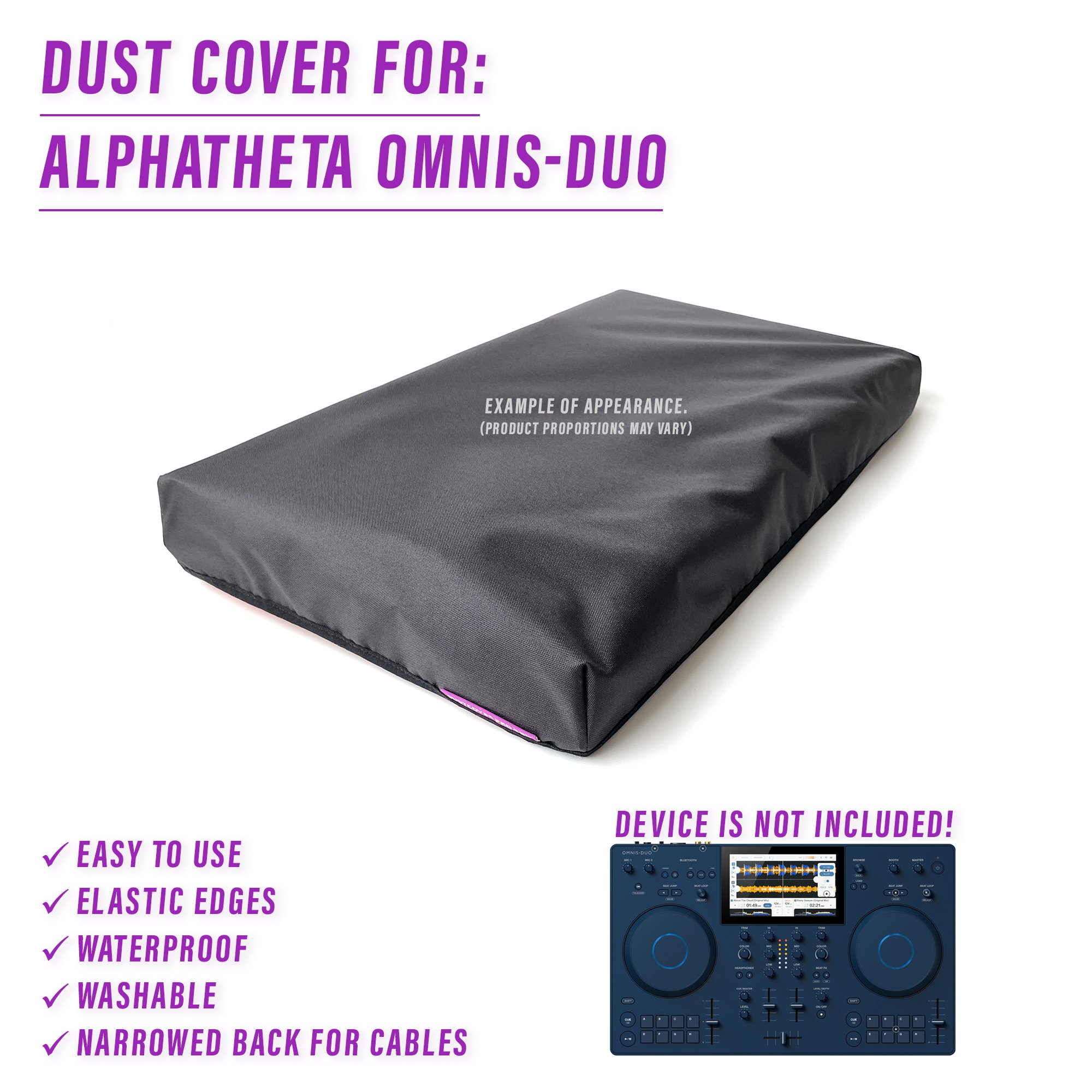 AlphaTheta alphatheta euphonia dust cover dustcover dustcoverpro elastic synth protection water resistant waterproof AlphaTheta OMNIS-DUO OMNIS-DUO DJ accessory