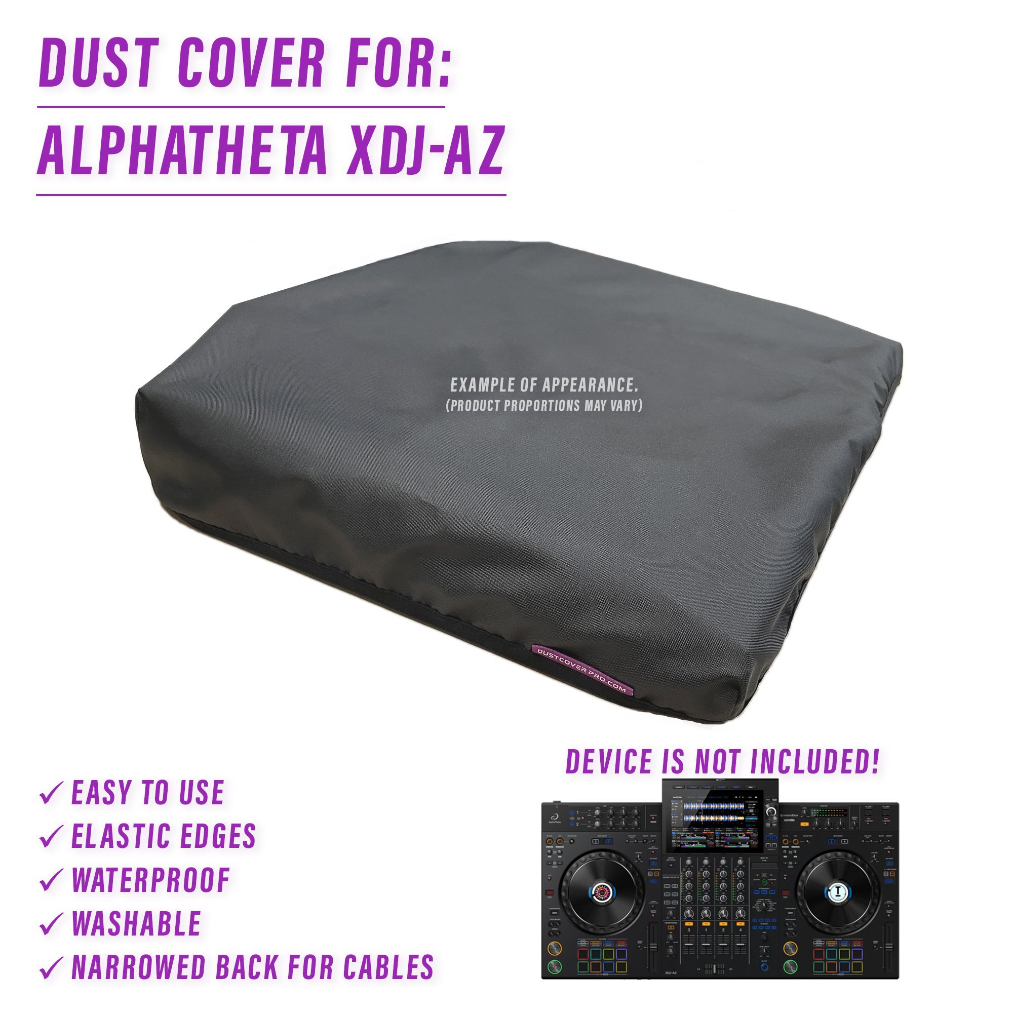 AlphaTheta dj accessory dust cover dustcover dustcoverpro elastic synth protection water resistant waterproof AlphaTheta XDJ-AZ XDJ-AZ