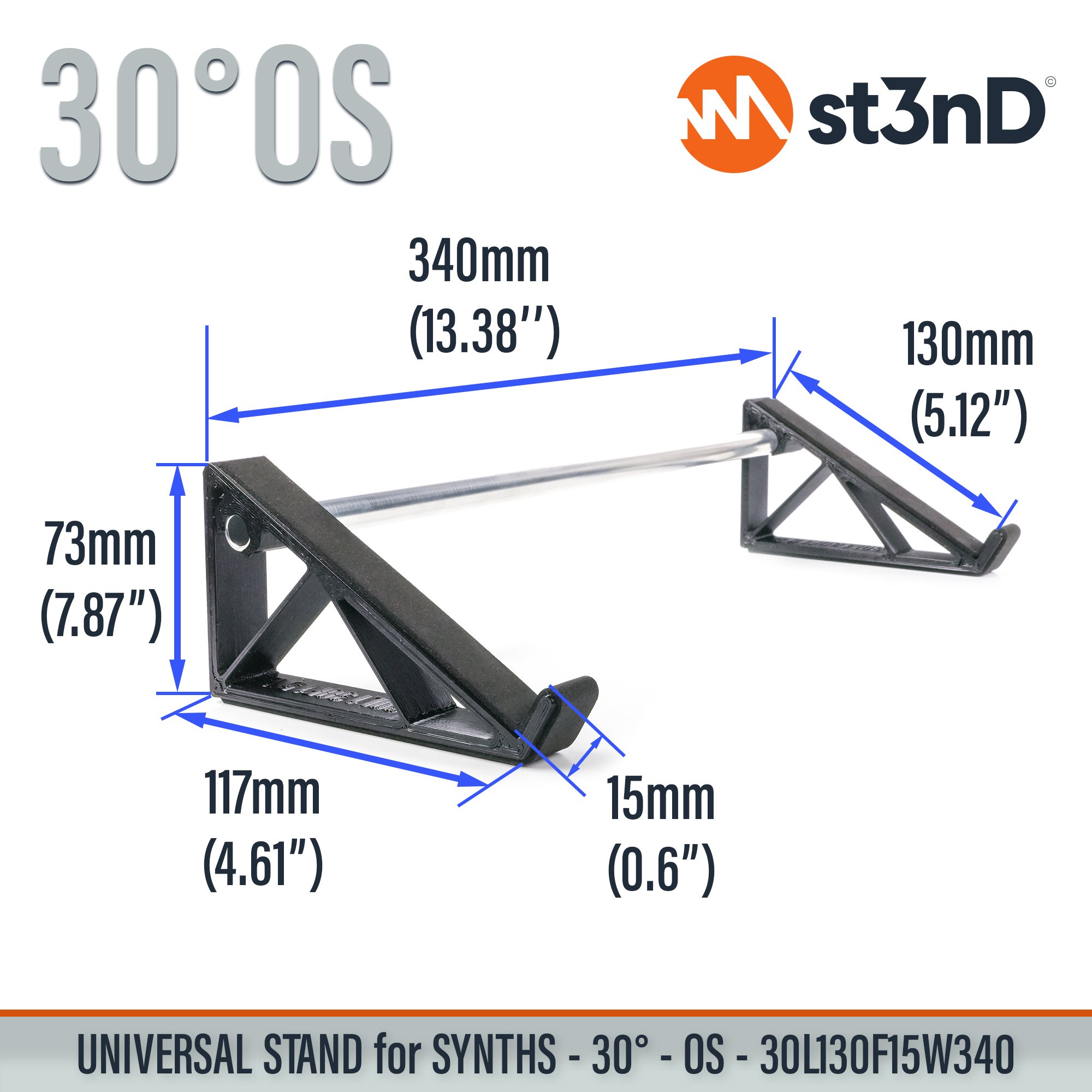 3d printed stand st3nD stand sturdy synth synth stand MOOG SEMI-MODULAR SYNTHS ARTURIA BEATSTEP PRO EURORACK SKIFF CASES MOOG Mother 32 BEHRINGER NEUTRON / BEHRINGER MODEL-D BEHRINGER PRO-1 BEHRINGER CAT BEHRINGER K-2 / BEHRINGER BEHRINGER TORO / BEHRINGER PROTON MOOG DFAM MOOG LABYRINTH