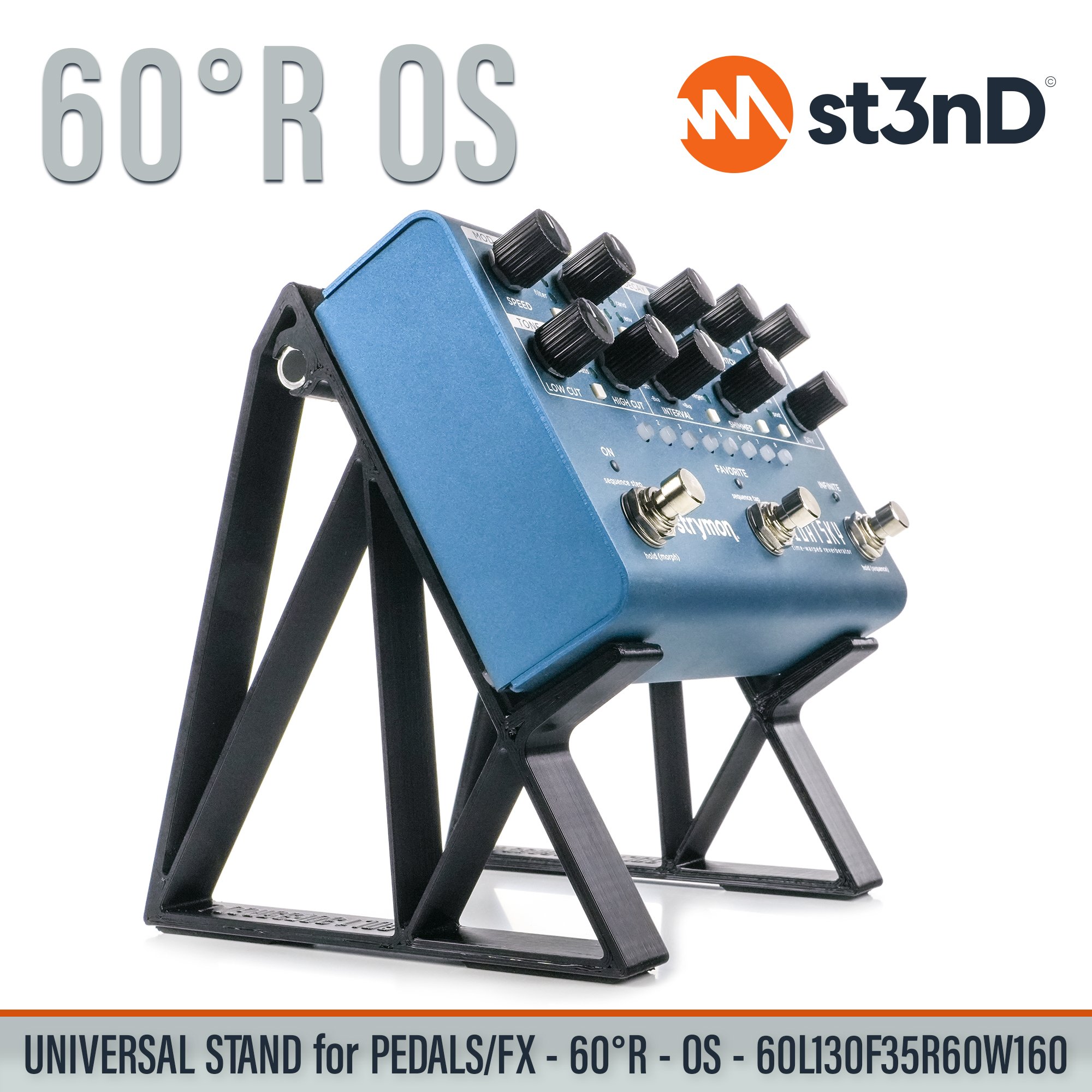 3d printed stand Eventide pedals fx fx pedal guitar pedal pedal stand st3nD stand sturdy synth synth stand Strymon BigSky Eventide H90)