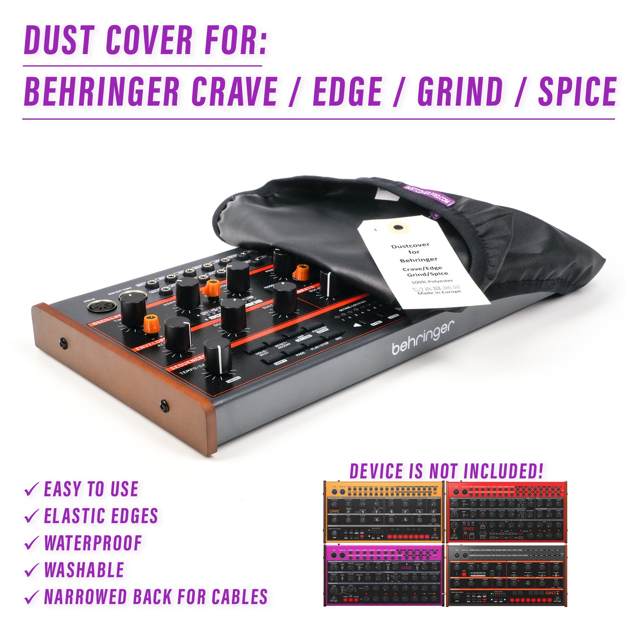 behringer behringer crave BEHRINGER EDGE BEHRINGER GRIND BEHRINGER SPICE dcp dust cover dustcoverpro