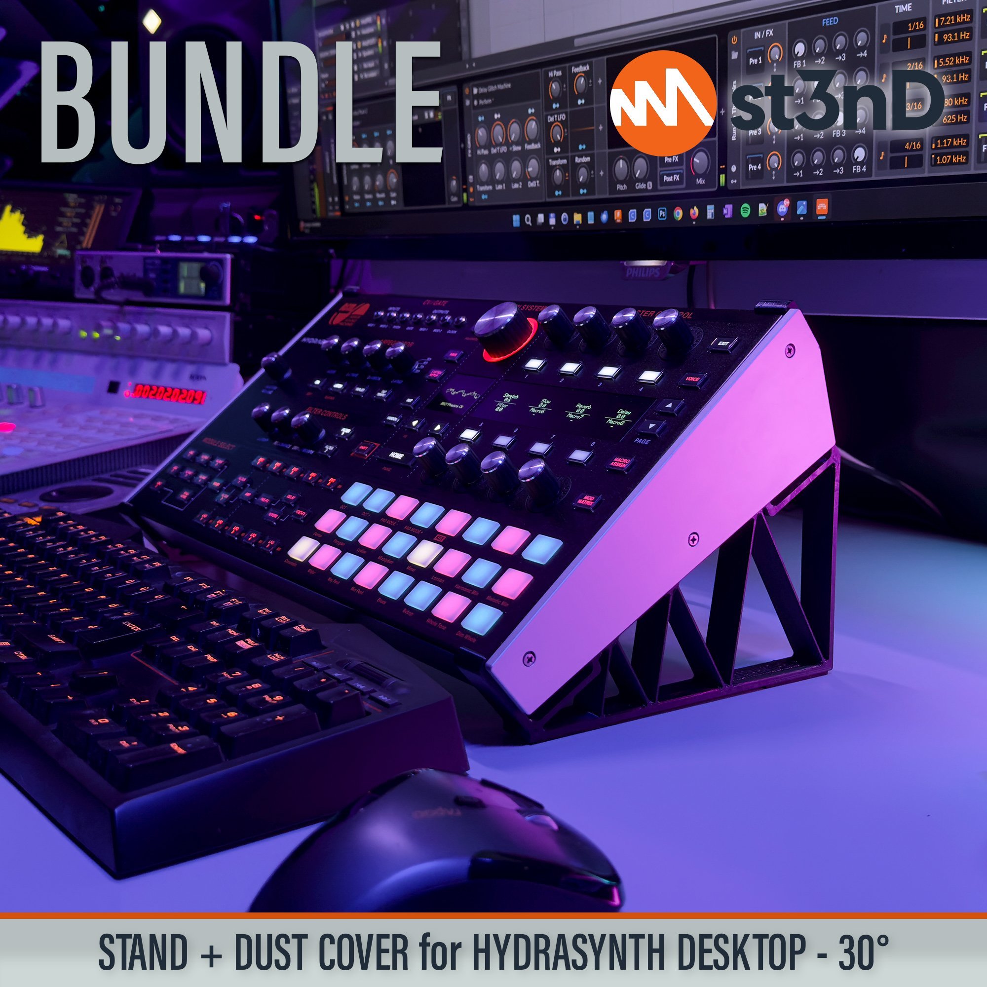 Bundle Offer dust cover Dust Cover Pro dustcoverpro portable st3nD st3nd bundle stable stand strong sturdy tilted Hydrasynth Desktop ASM HYDRASYNTH DESKTOP ASM HYDRASYNTH ASM Hydrasynth Stand ASM Hydrasynth Dust Cover