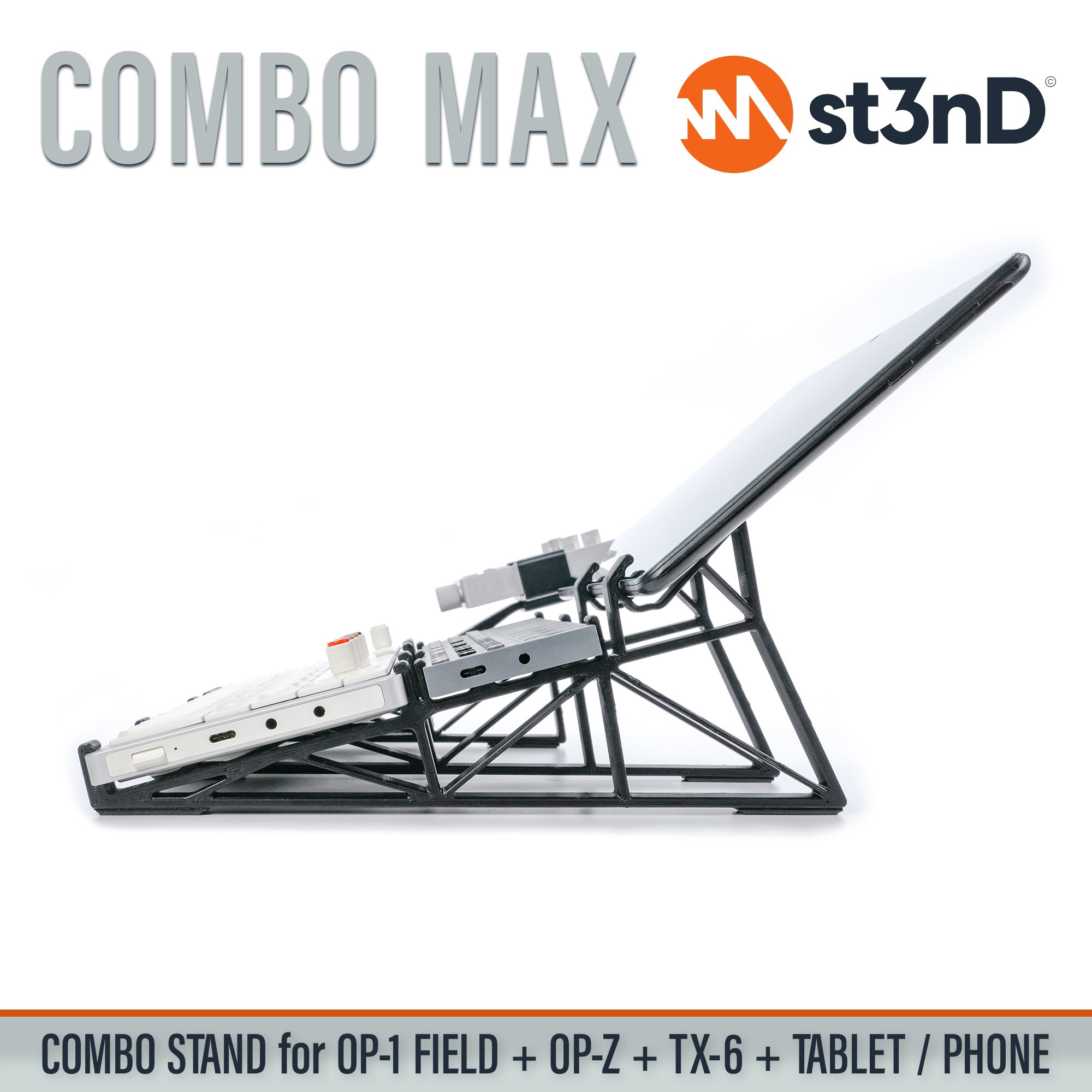 Android Phone Android Tablet Apple iPad Apple iPhone OP-1 Field portable st3nD stable stand strong sturdy TE OP-Z Teenage Engineering tilted tx-6 TE TX-6