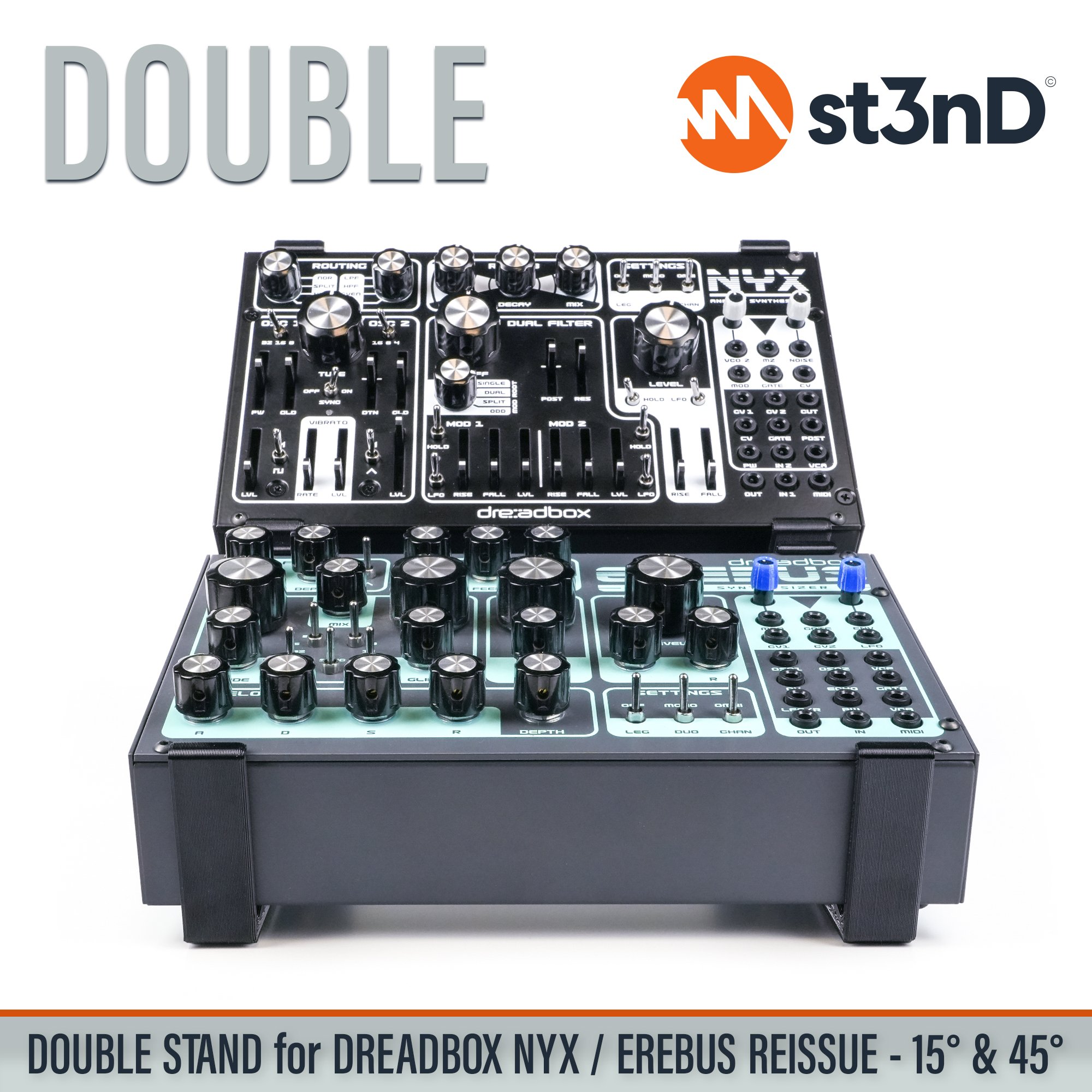 analog synth dreadbox dreadbox nyx drone synth erebus EREBUS Reissue NYX Reissue portable semi modular semi modular synth st3nD stable stand strong sturdy tilted