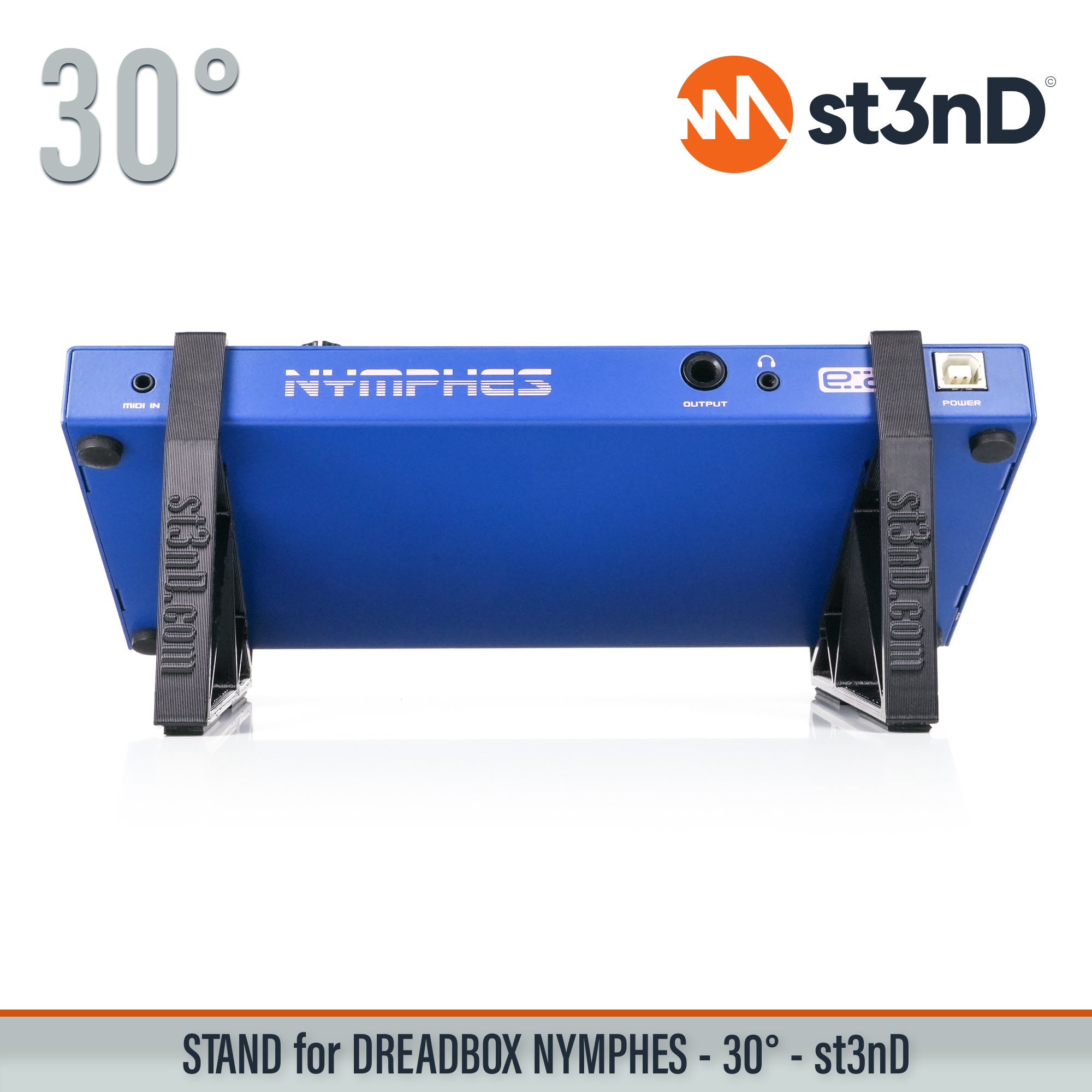 analog synth dreadbox drone synth portable semi modular semi modular synth st3nD stable stand strong sturdy tilted Dreadbox Nymphes Dreadbox Nymphes